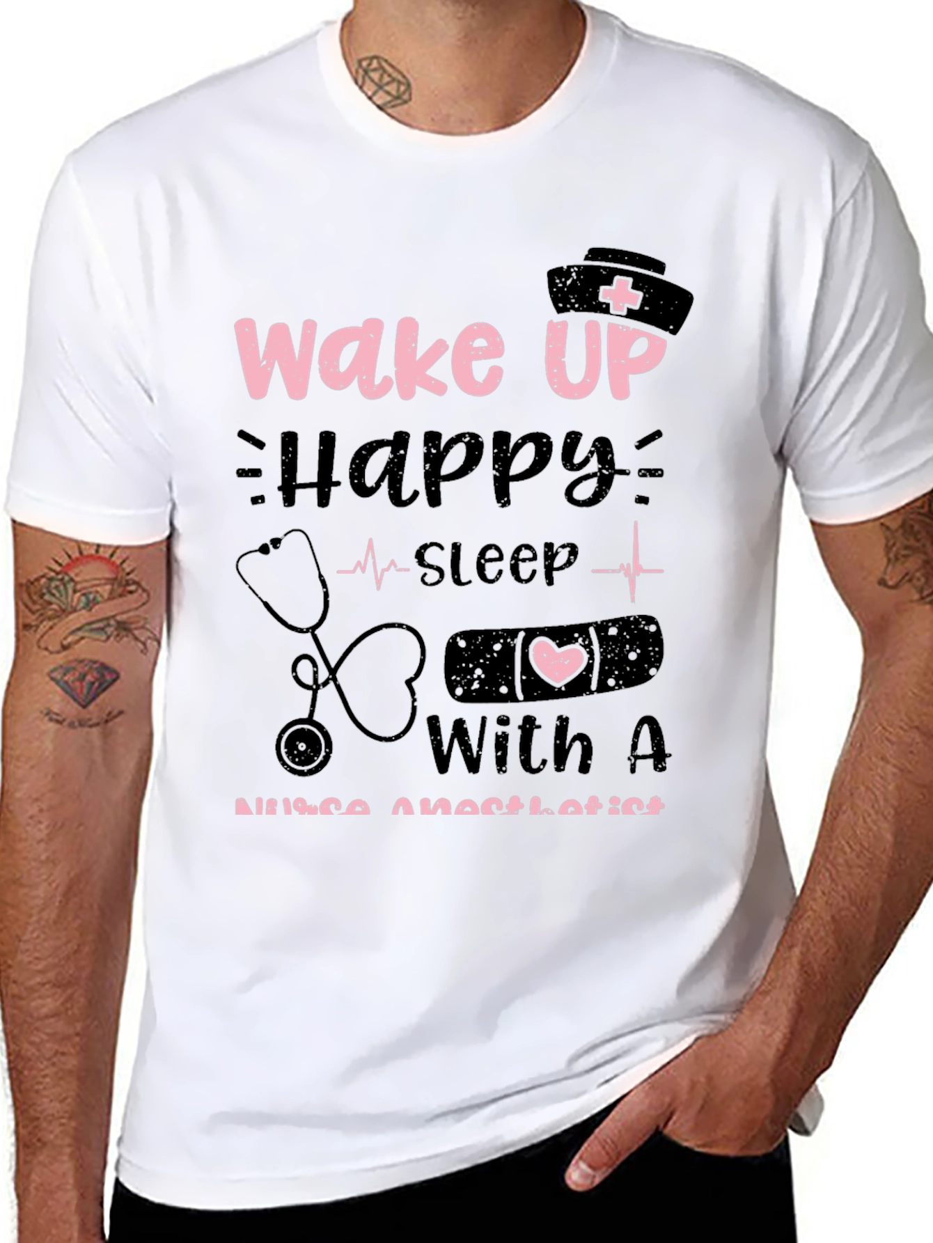 Nurse Anesthetist T-Shirt - Wake Up Happy