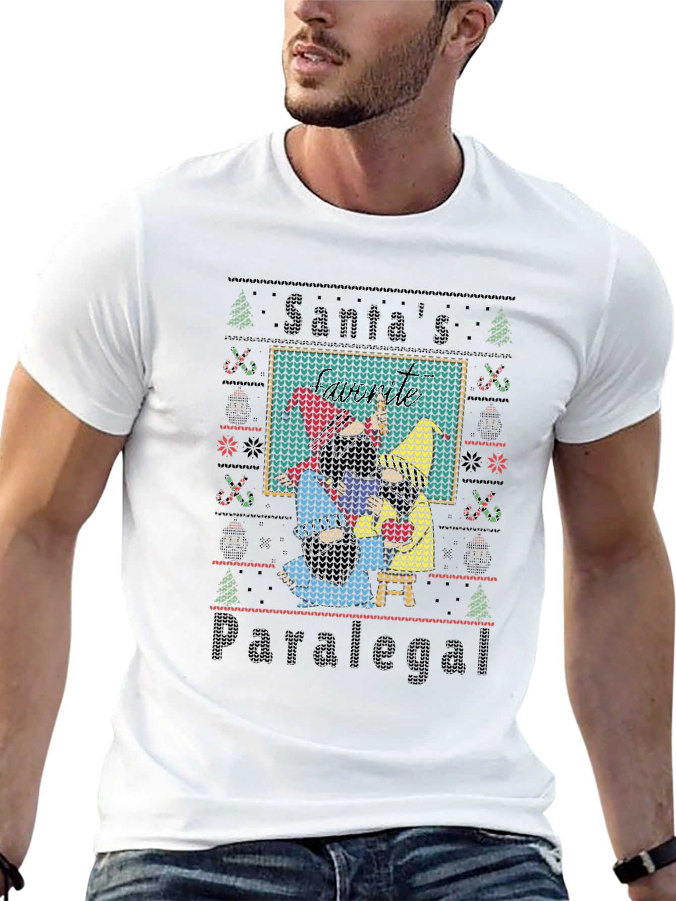Santas Paralegal Ugly Christmas Sweater T-Shirt