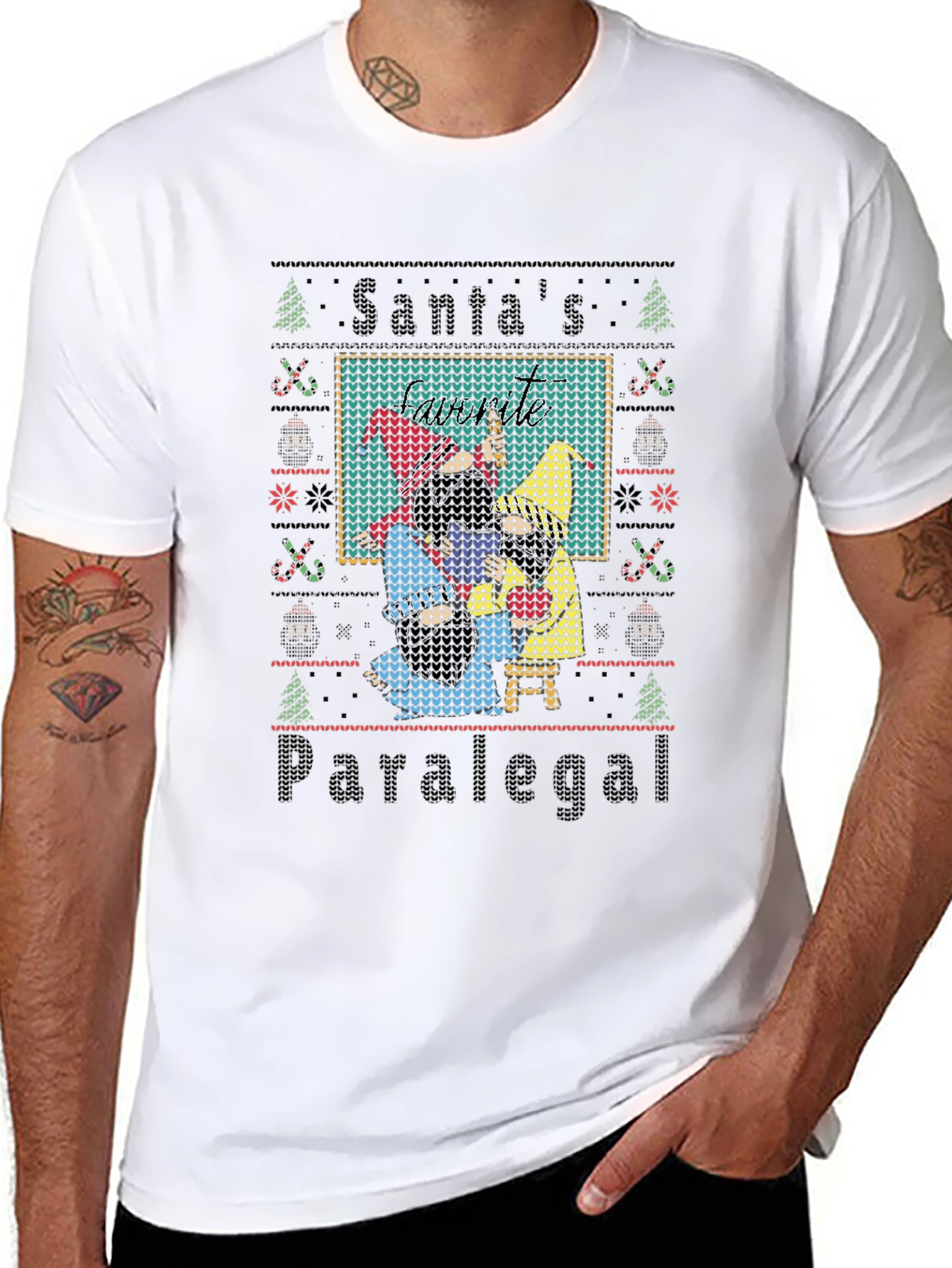 Santas Paralegal Ugly Christmas Sweater T-Shirt