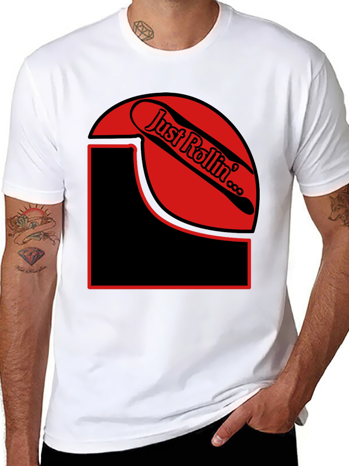 Just Rollin Graphic T-Shirt - Unique Design