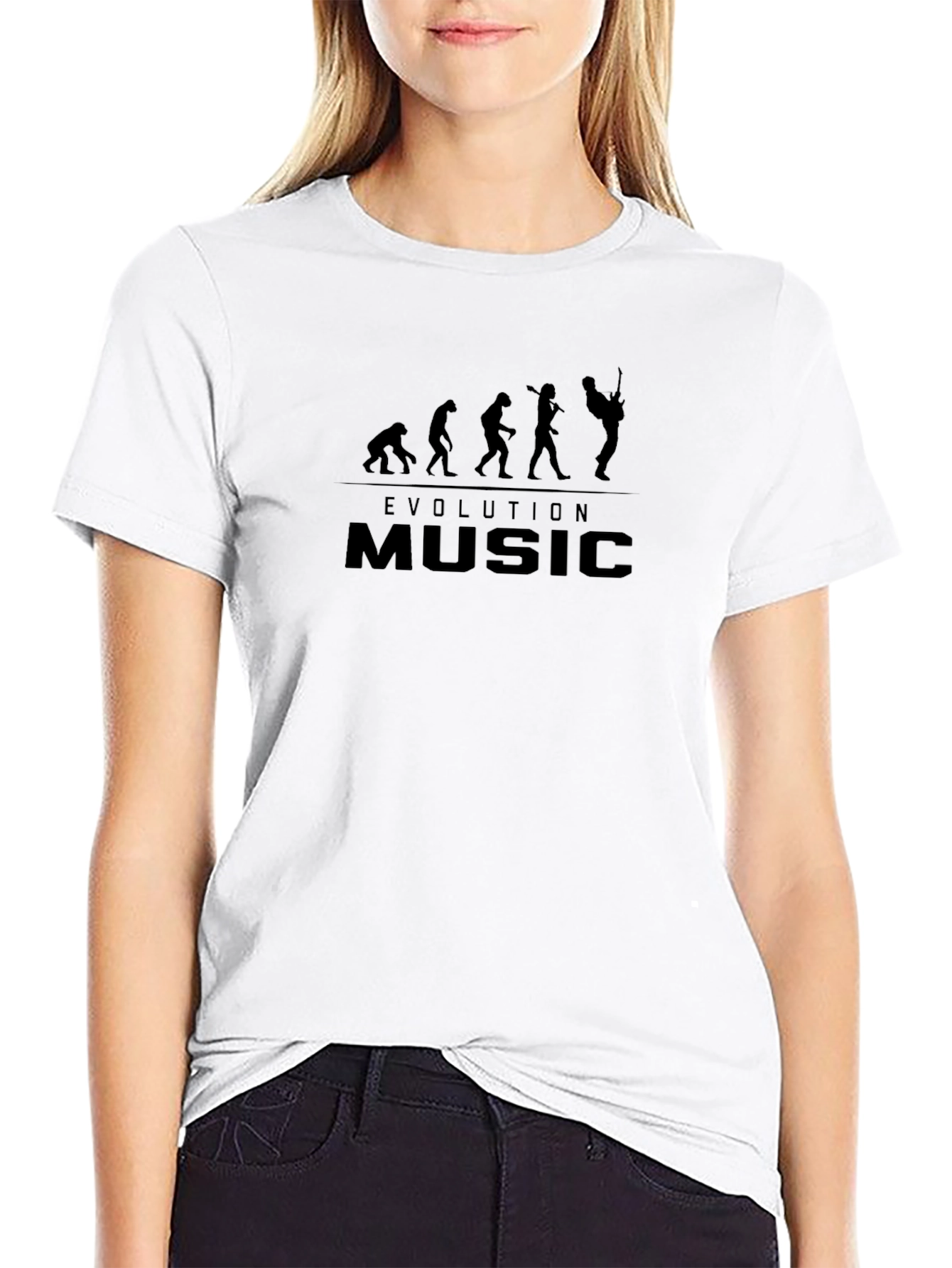 Evolution of Music Black T-Shirt