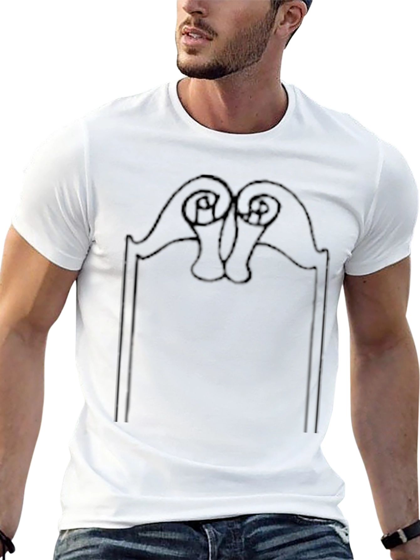 Abstract Graphic T-Shirt - Mens Black Tee