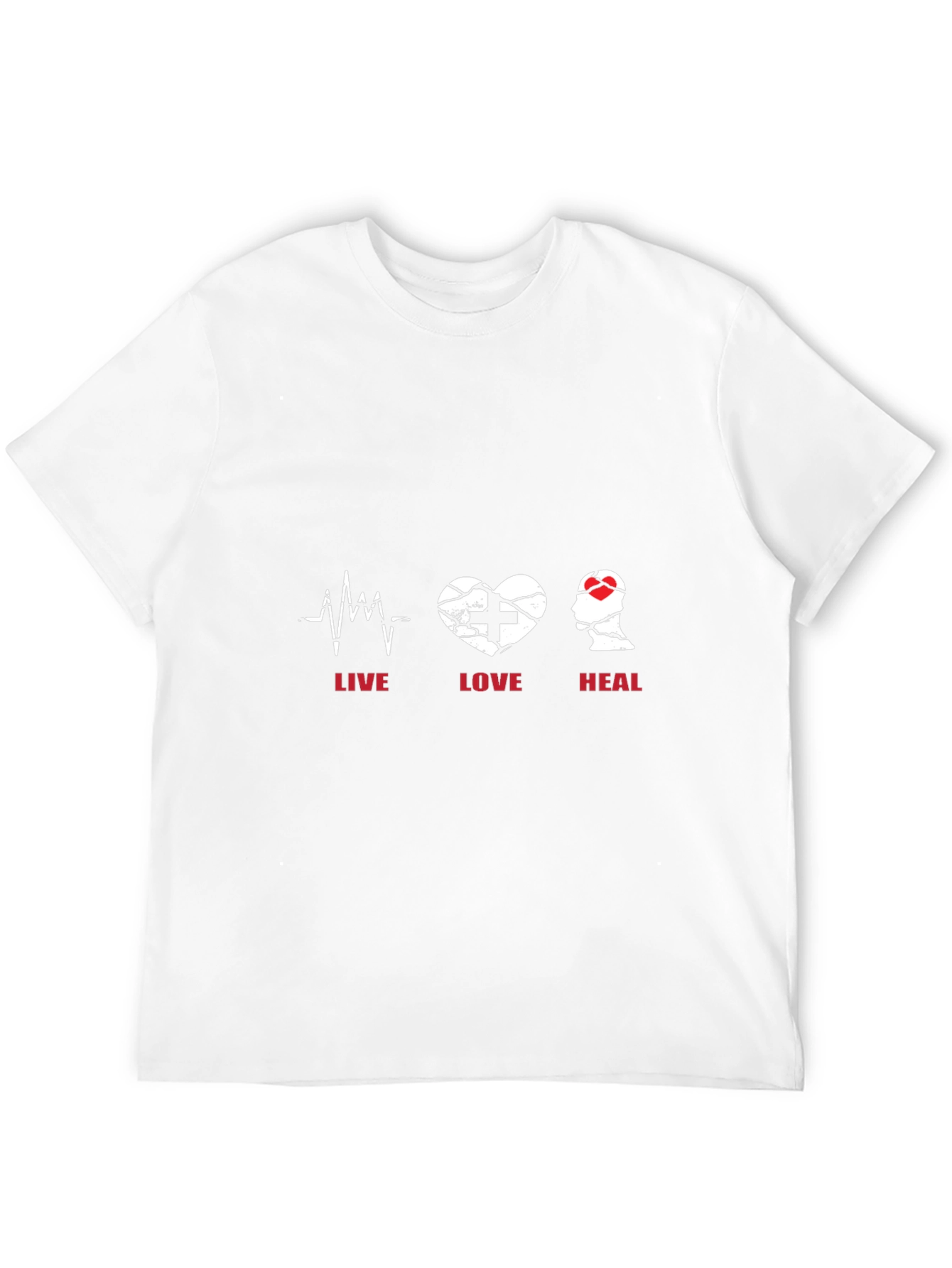 Live Love Heal Graphic Tee - Trendy Black T-Shirt