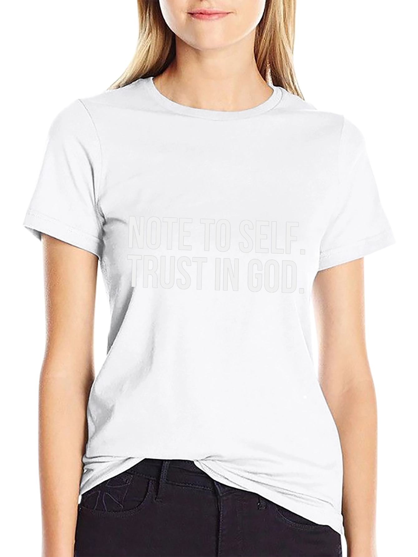 Note to Self Trust in God Black T-Shirt