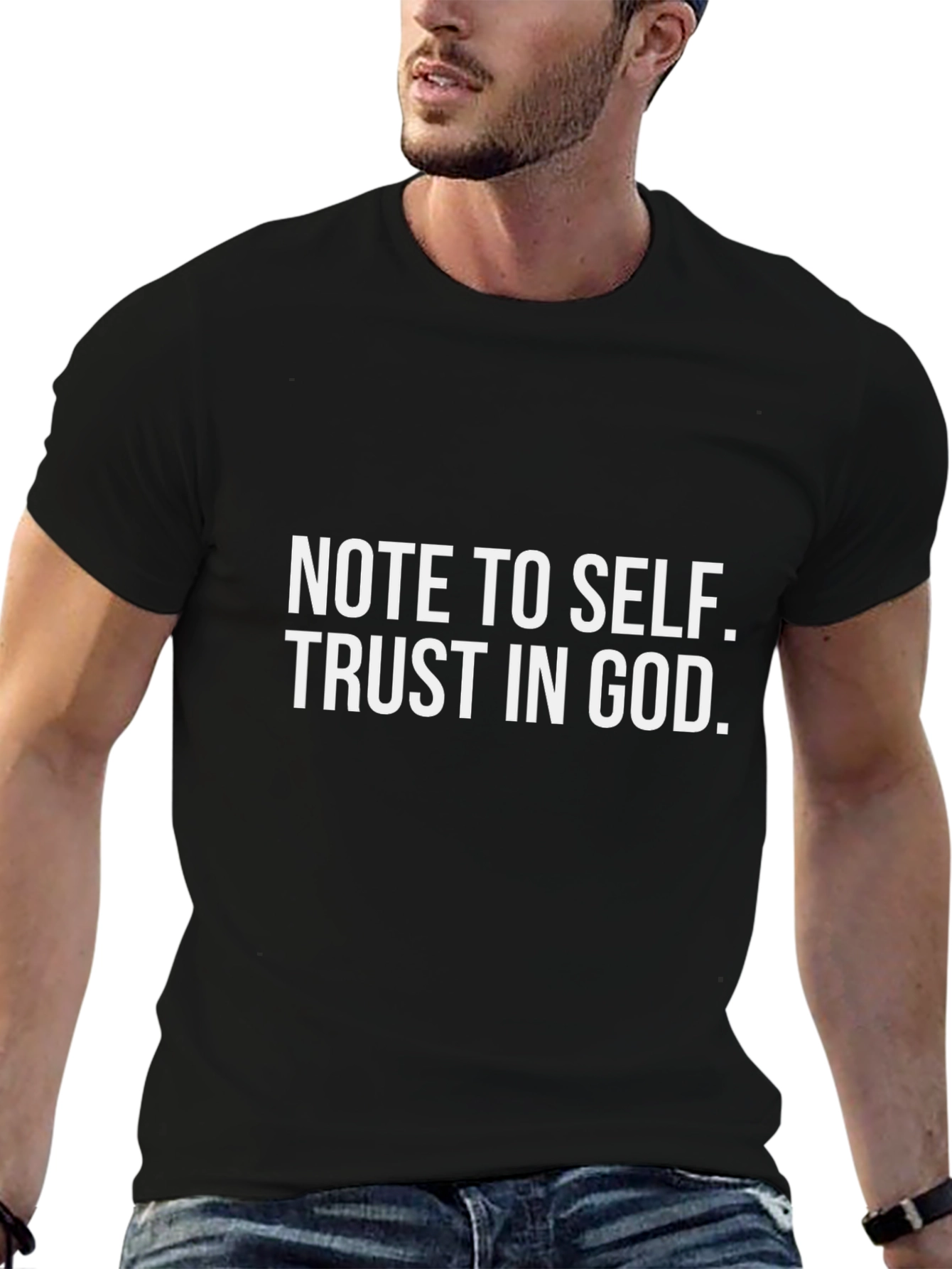 Note to Self Trust in God Black T-Shirt