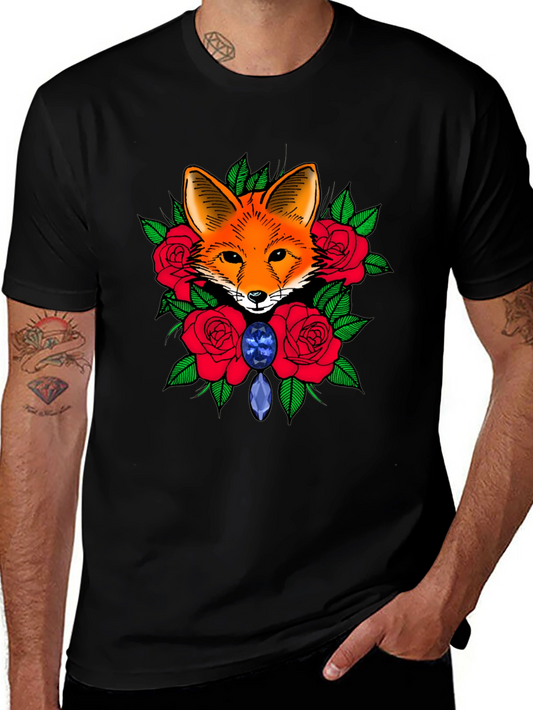 Fox & Roses Graphic T-Shirt