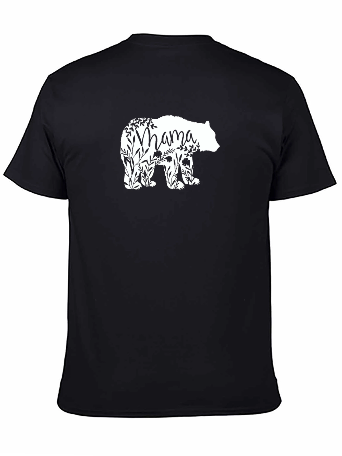 Mama Bear Floral T-Shirt - Black