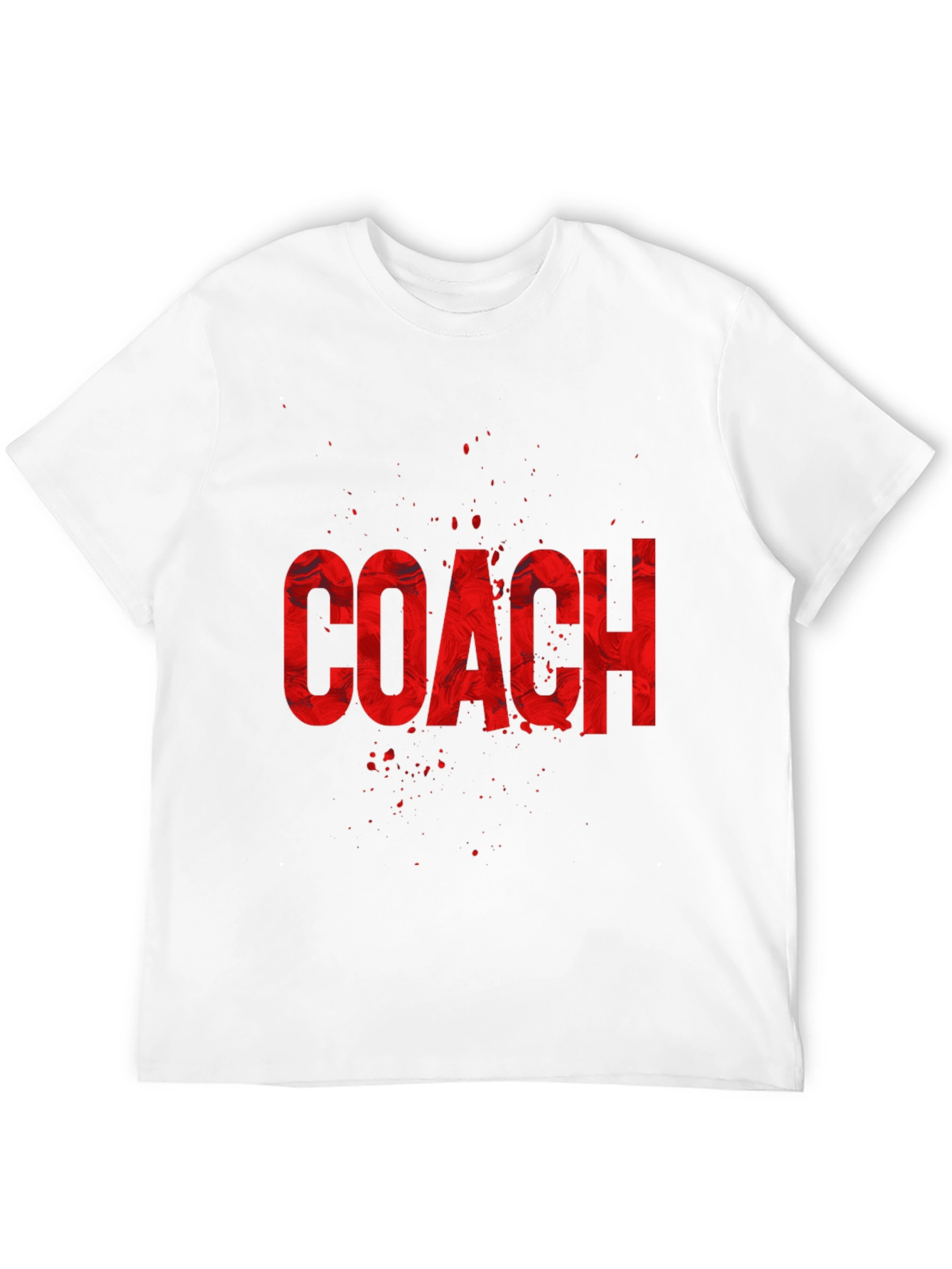 Coach Graphic T-Shirt - Red Text on Black Tee