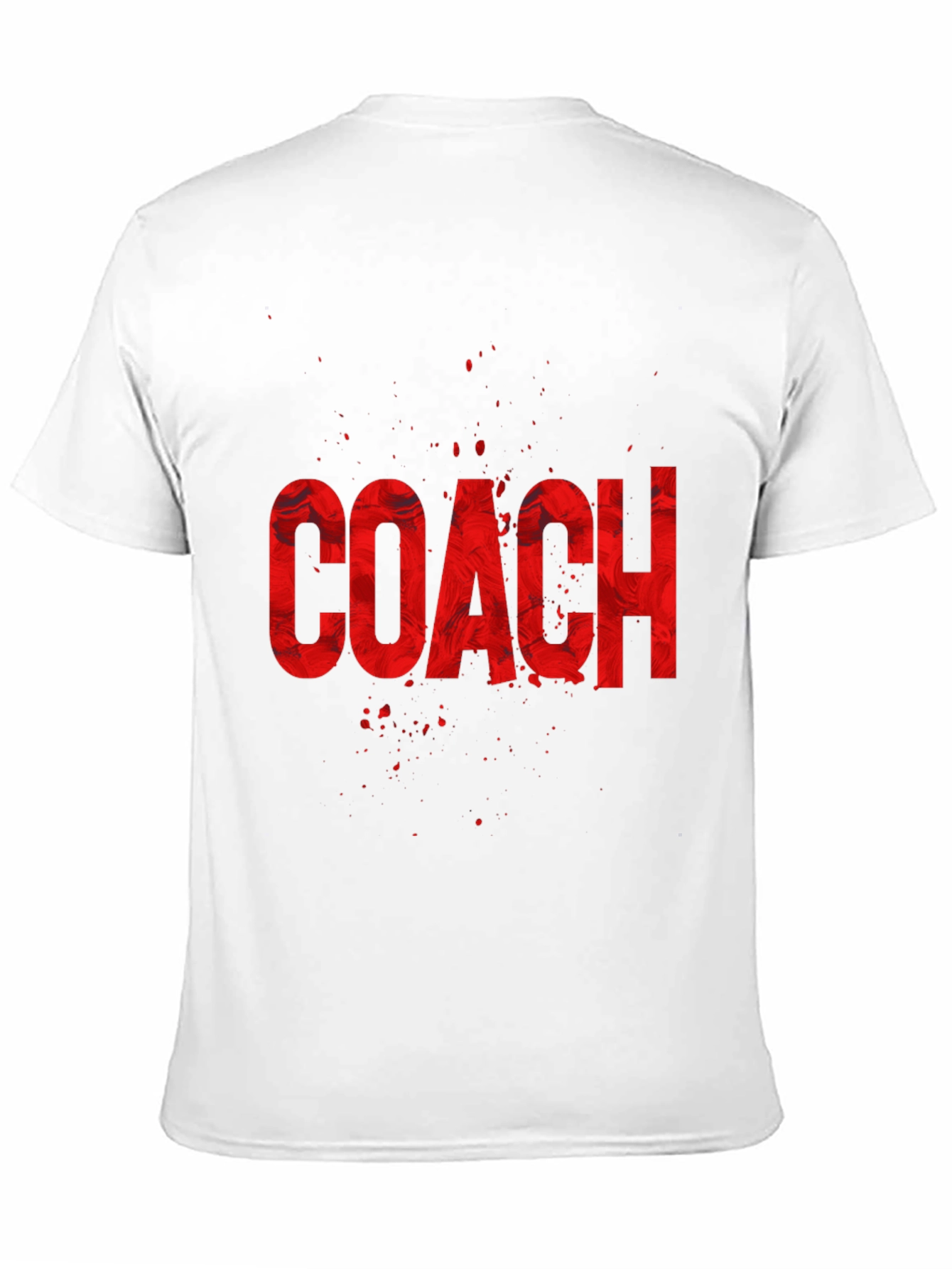 Coach Graphic T-Shirt - Red Text on Black Tee