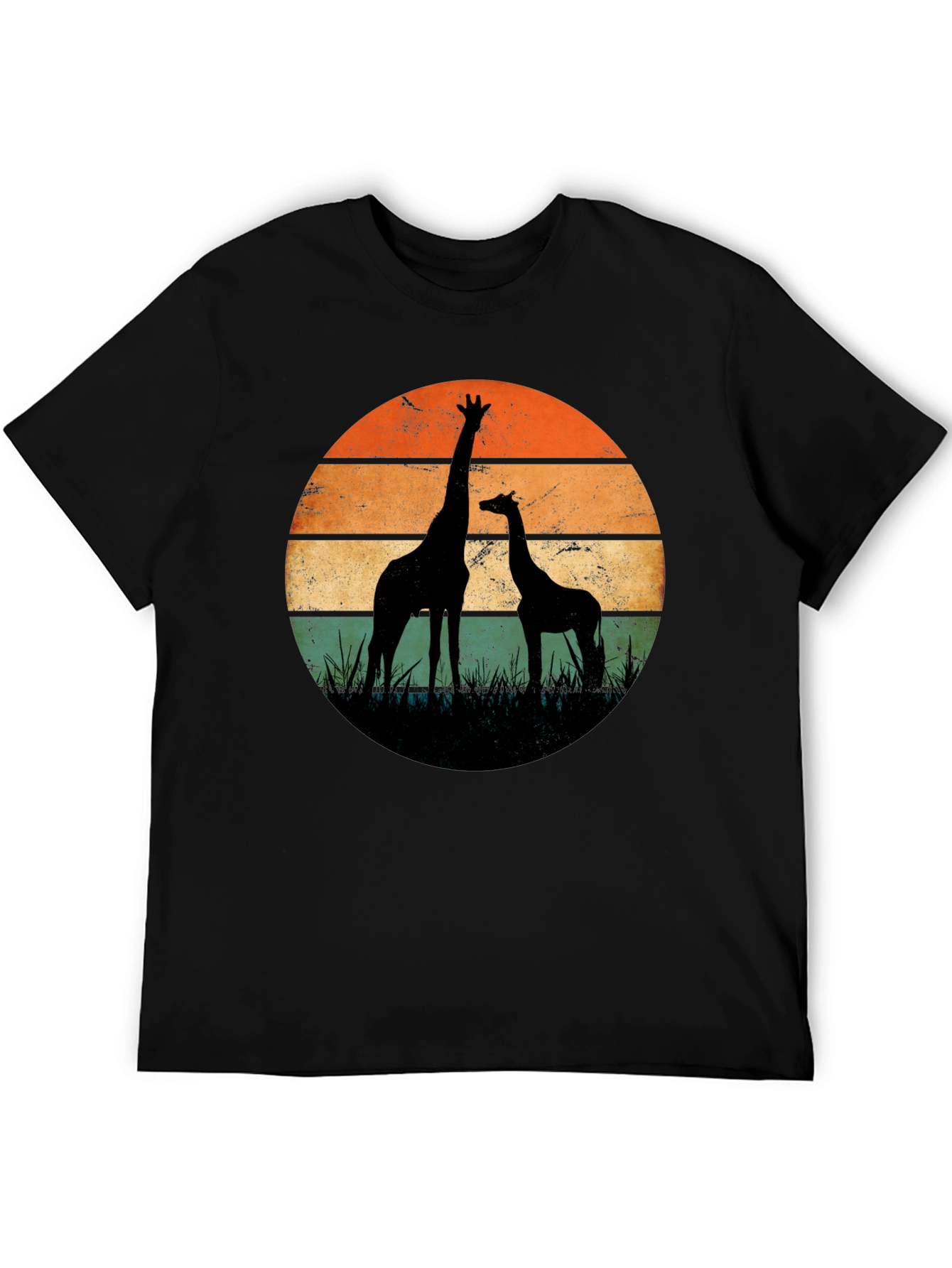 Giraffe Sunset Graphic Tee