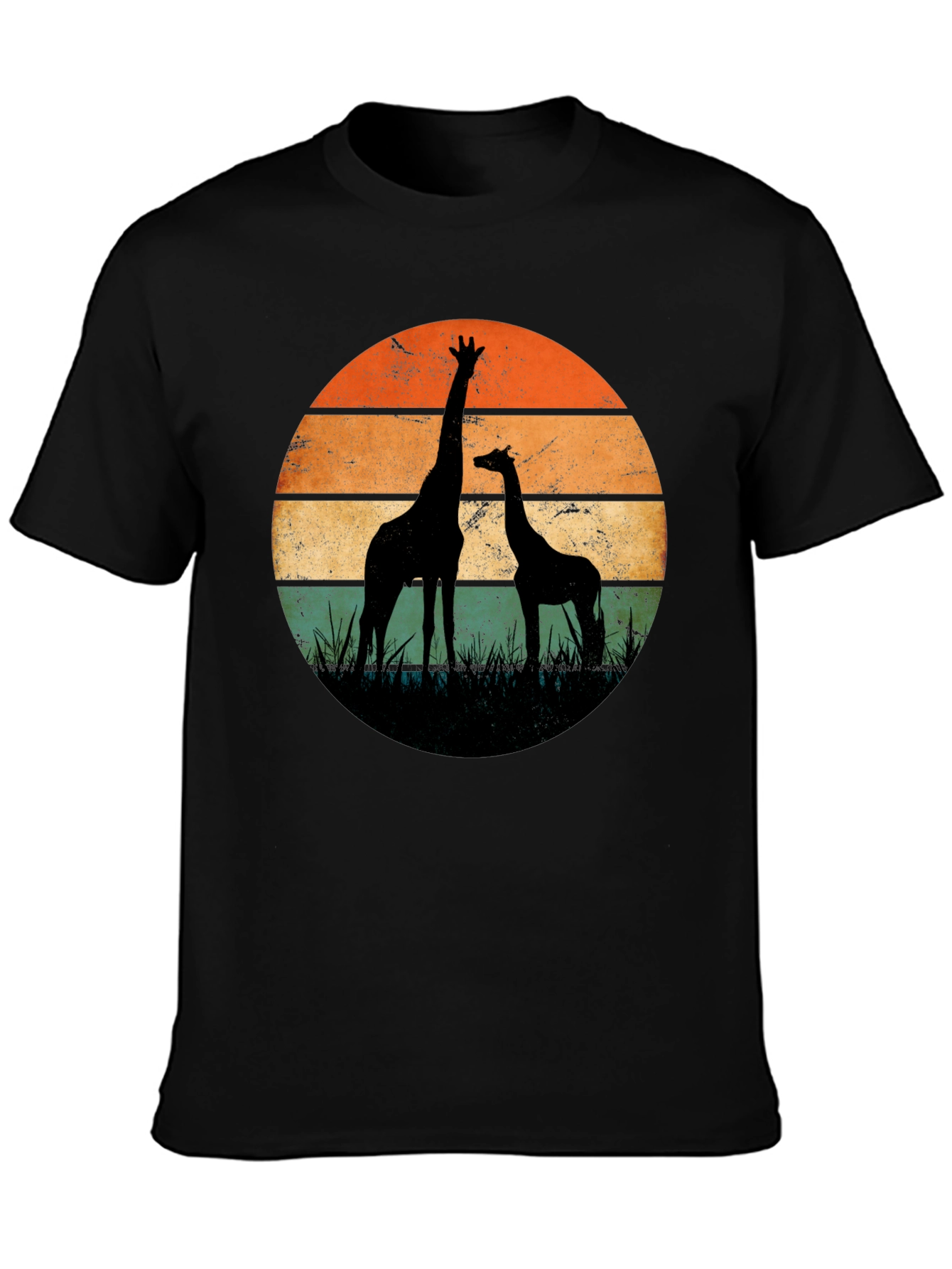 Giraffe Sunset Graphic Tee