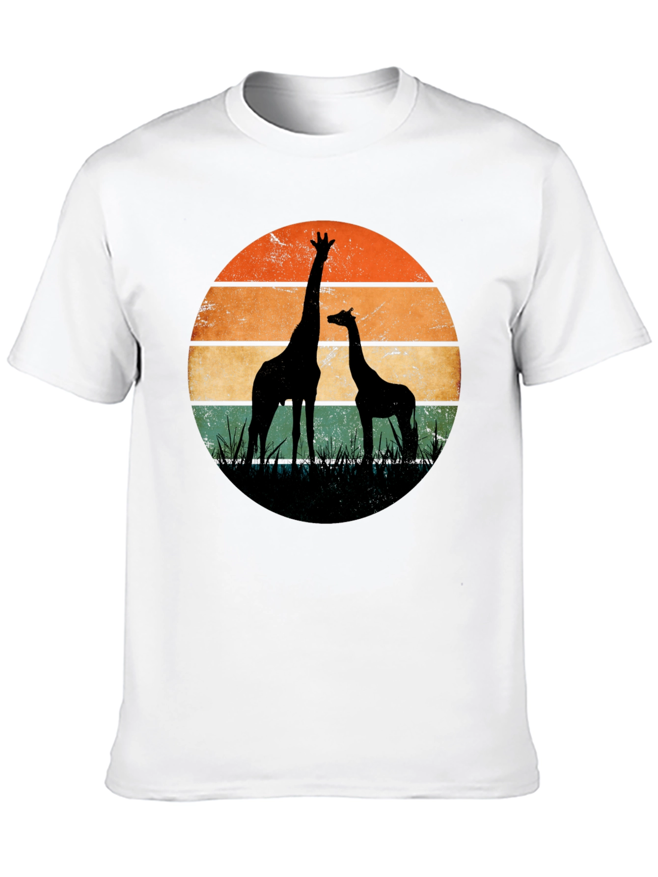 Giraffe Sunset Graphic Tee