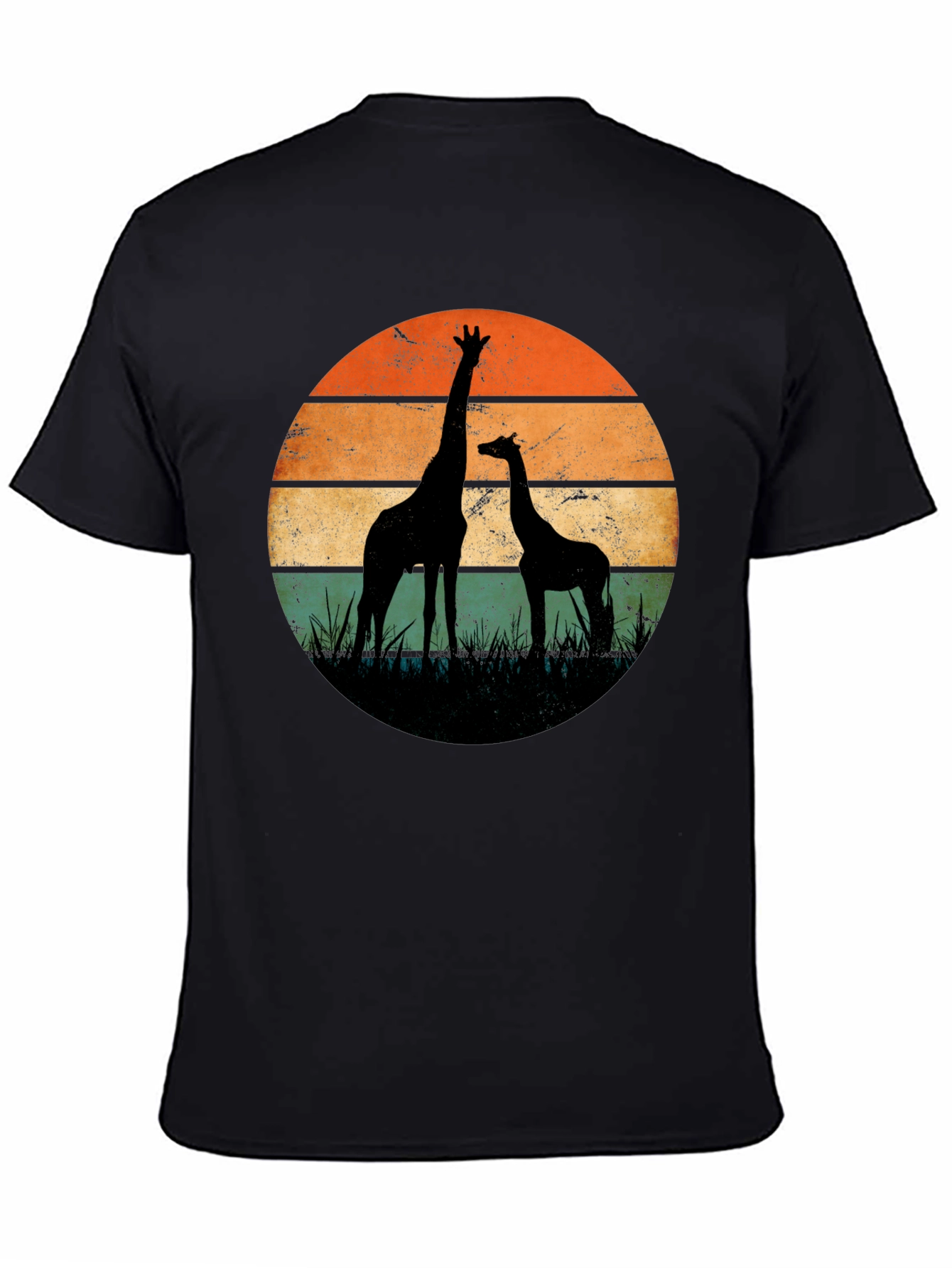 Giraffe Sunset Graphic Tee
