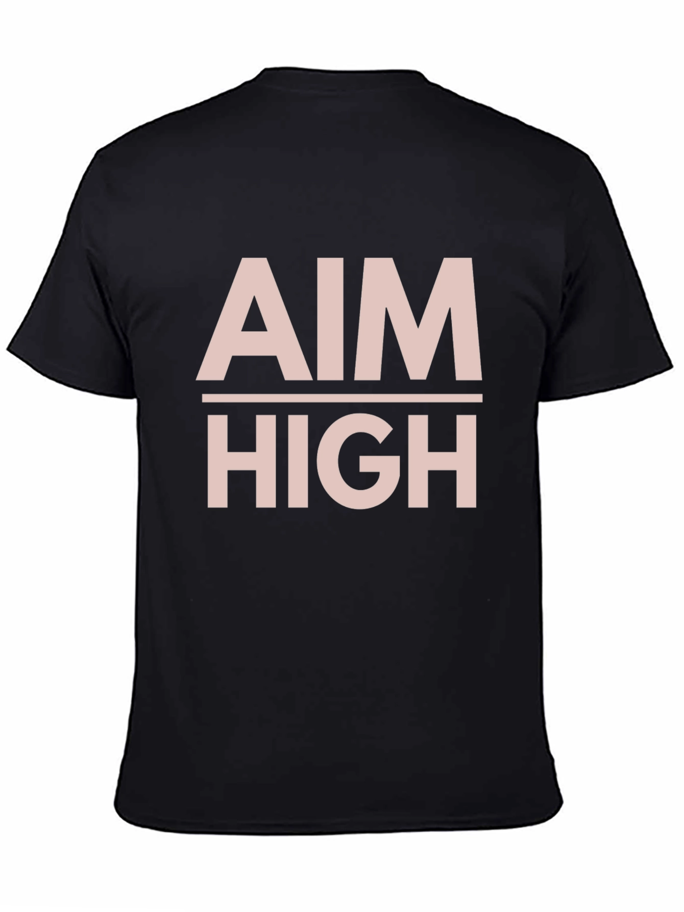 Aim High Graphic Tee - Motivational Black T-Shirt