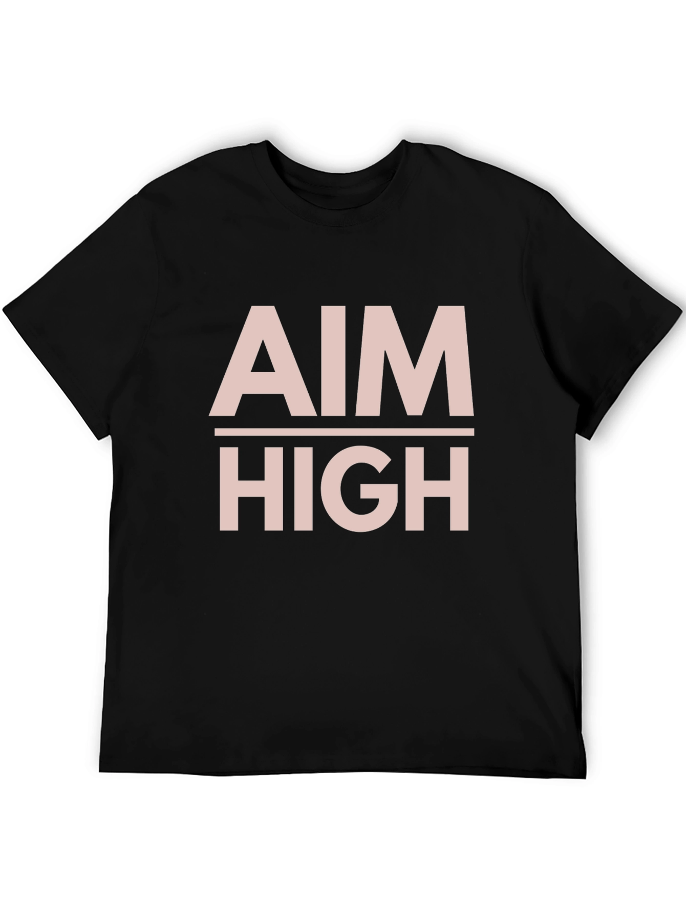 Aim High Graphic Tee - Motivational Black T-Shirt