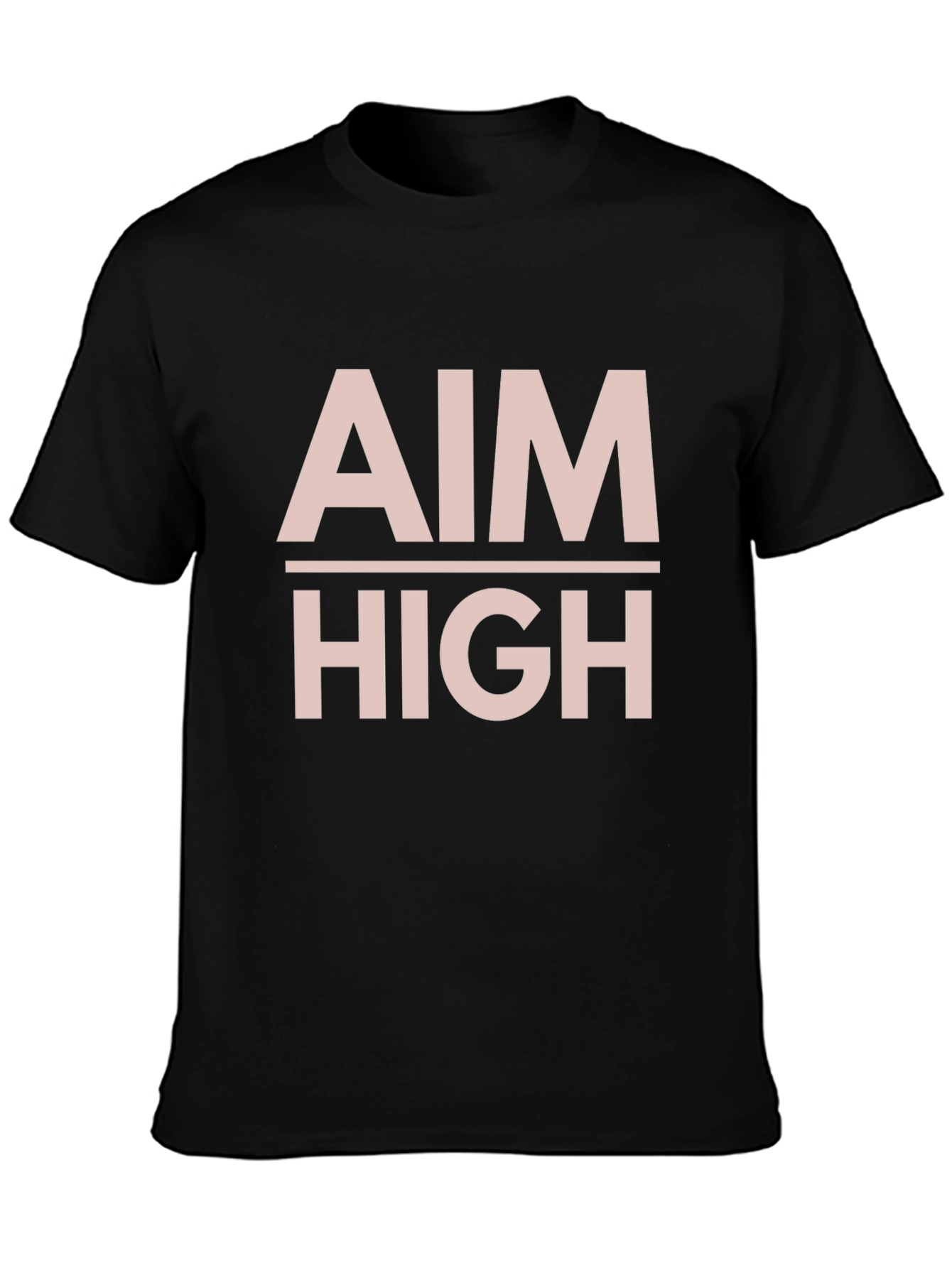 Aim High Graphic Tee - Motivational Black T-Shirt