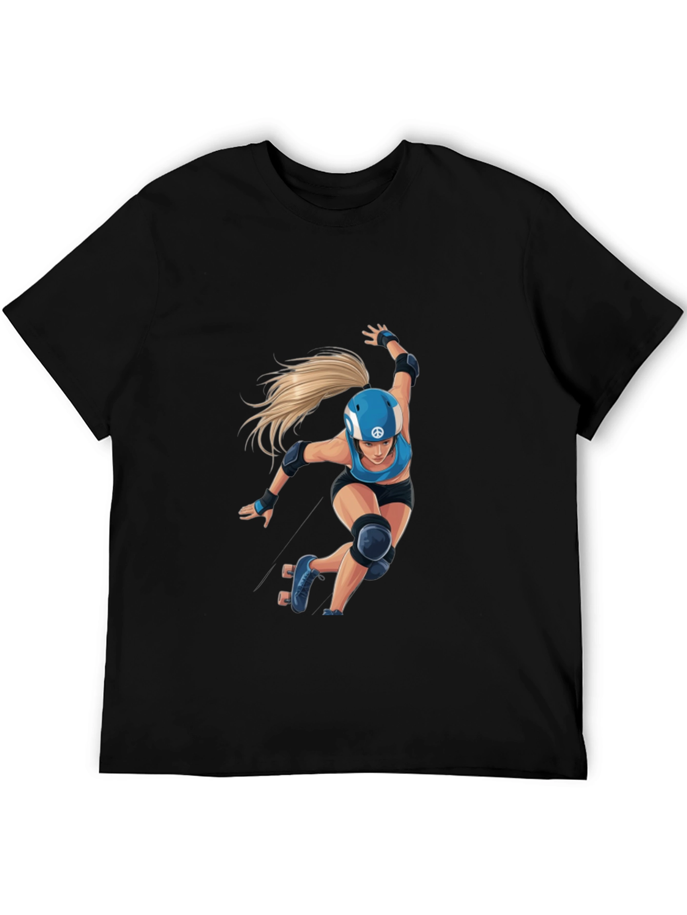 Roller Derby Graphic Tee - Black Cotton Blend