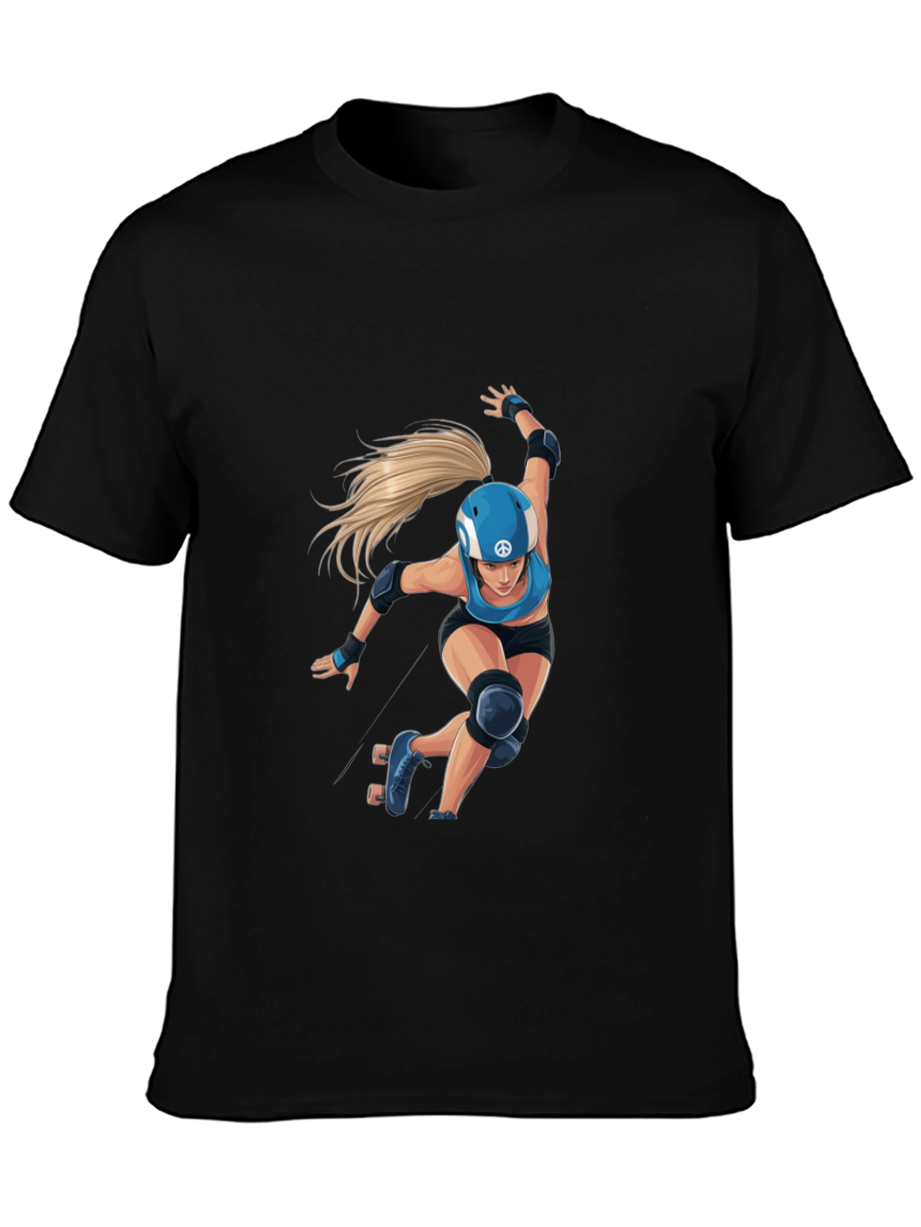 Roller Derby Graphic Tee - Black Cotton Blend