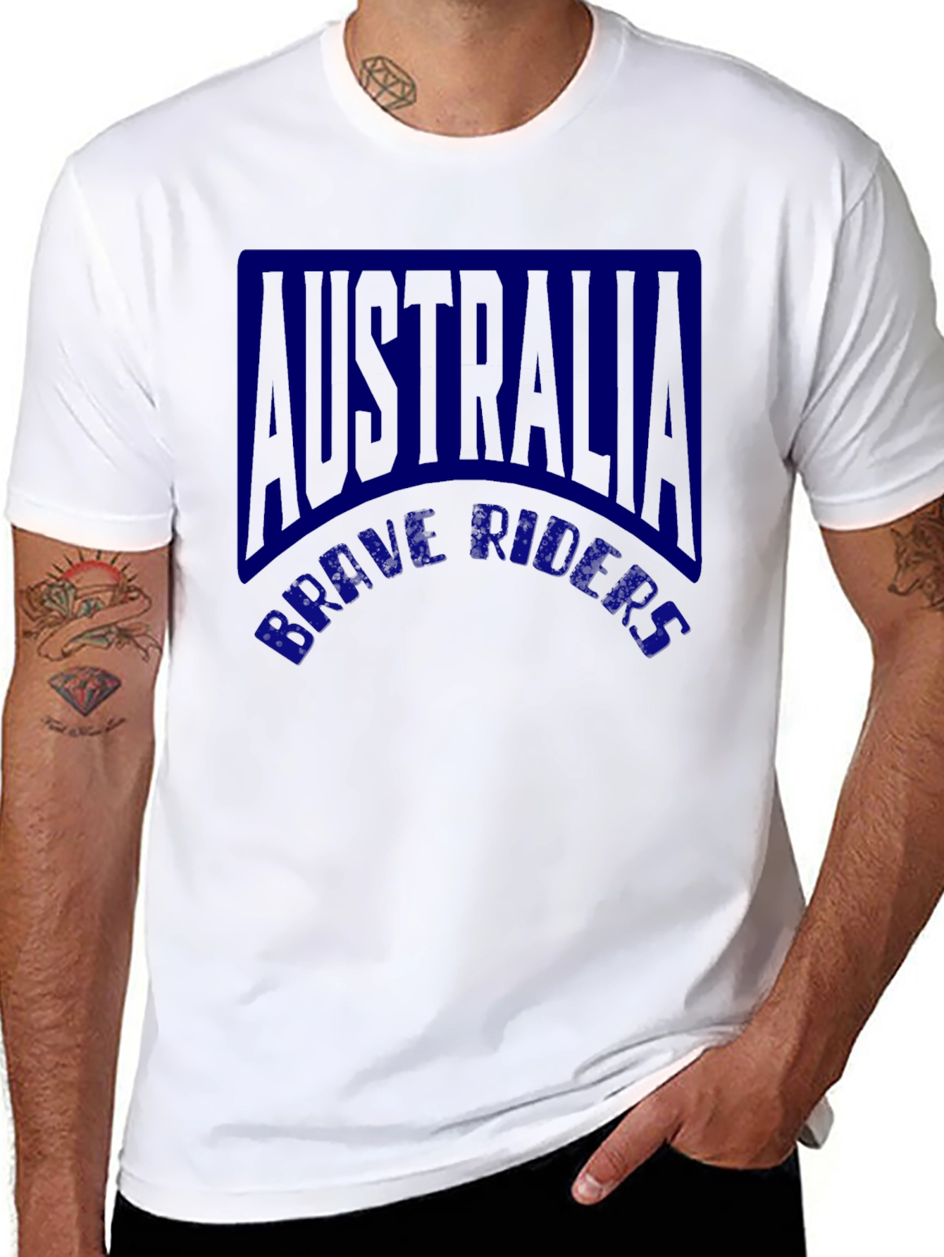 Australia Brave Riders Black Graphic Tee