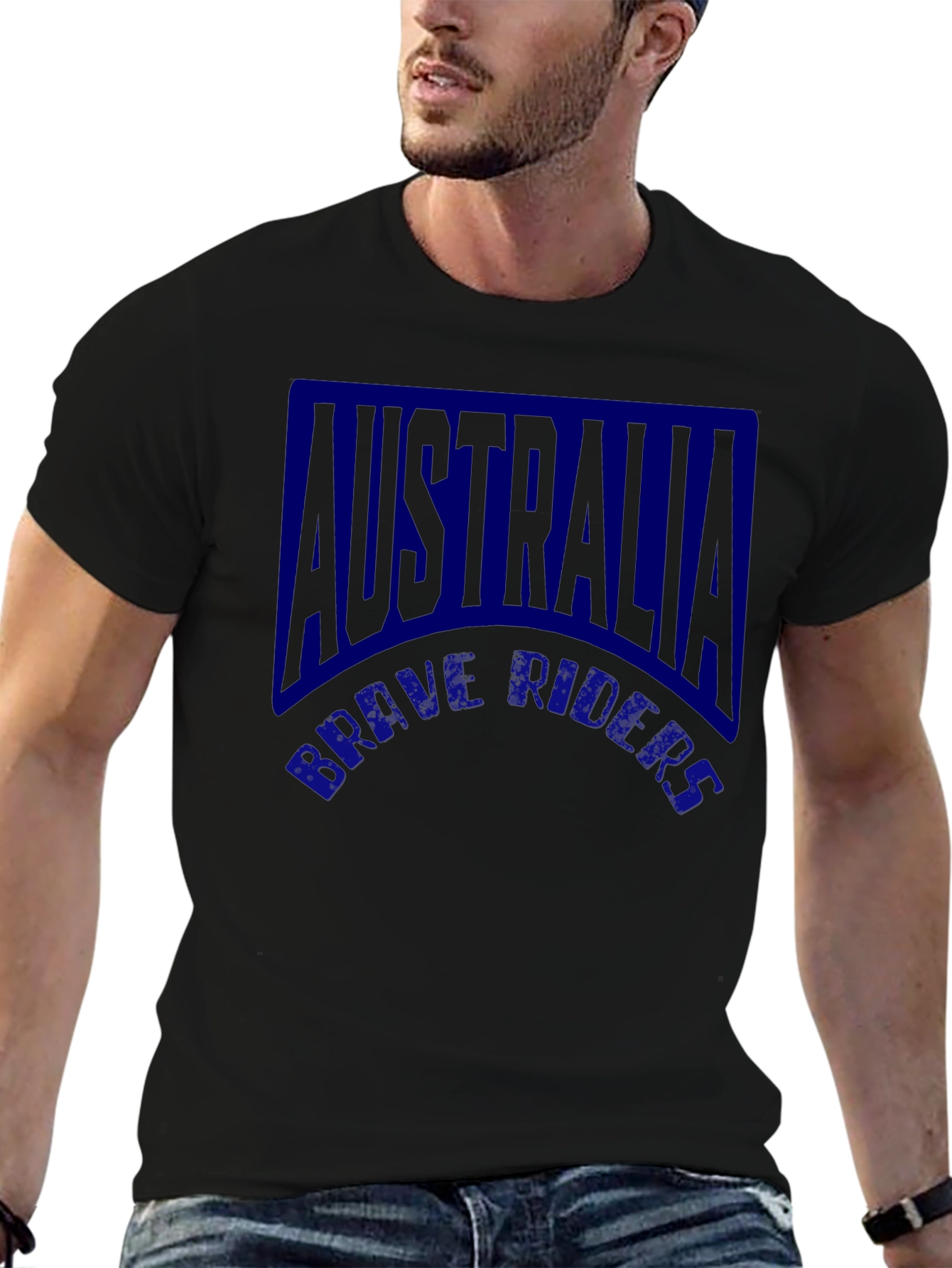 Australia Brave Riders Black Graphic Tee
