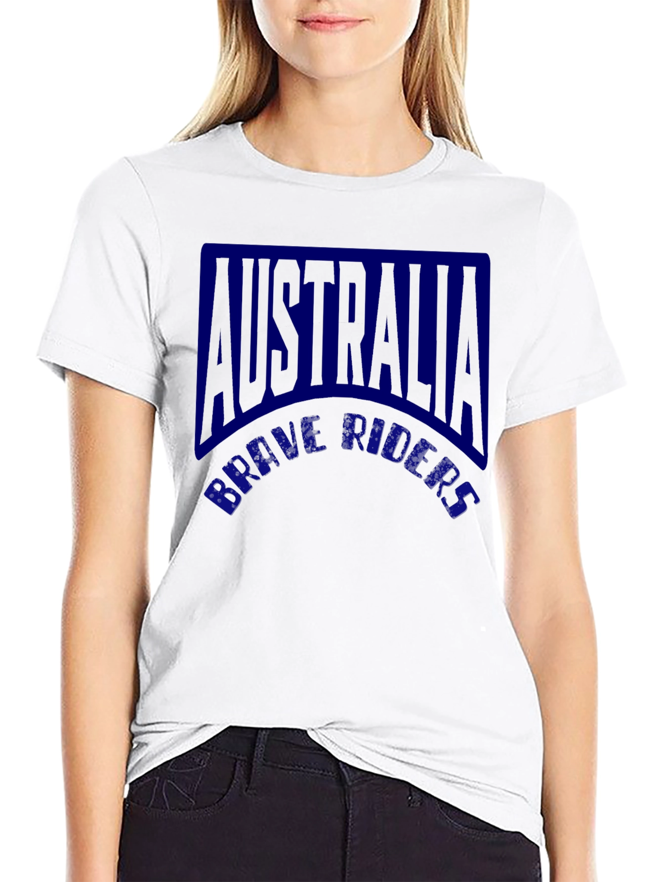 Australia Brave Riders Black Graphic Tee