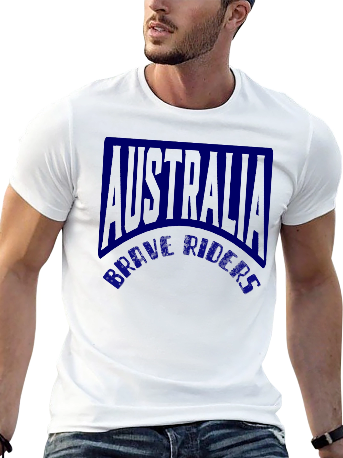Australia Brave Riders Black Graphic Tee