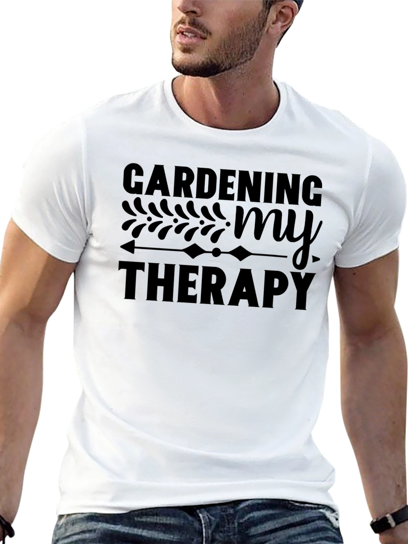 Gardening My Therapy Graphic T-Shirt - Unisex Crew Neck