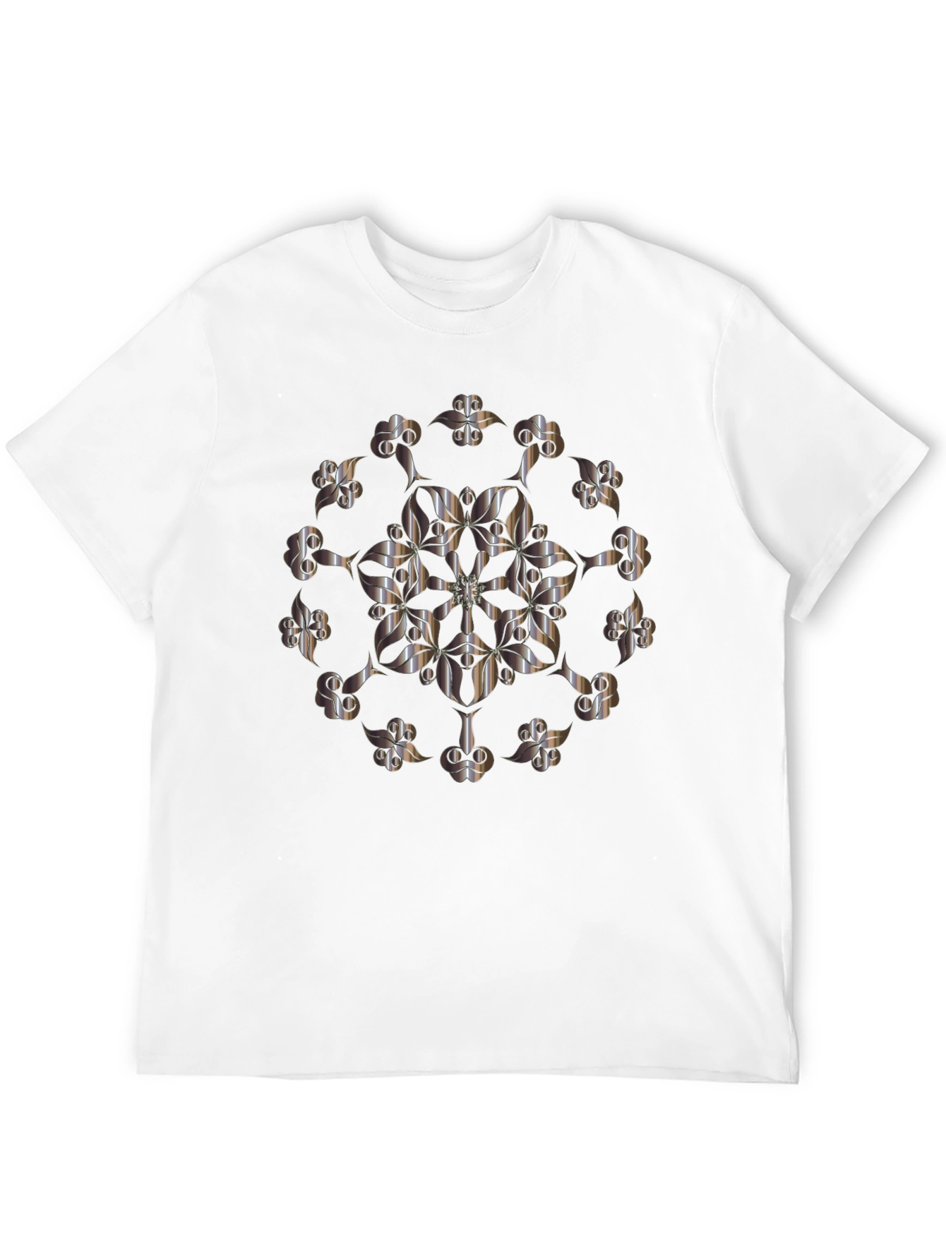 Abstract Floral Graphic Tee - Sleek Black T-Shirt