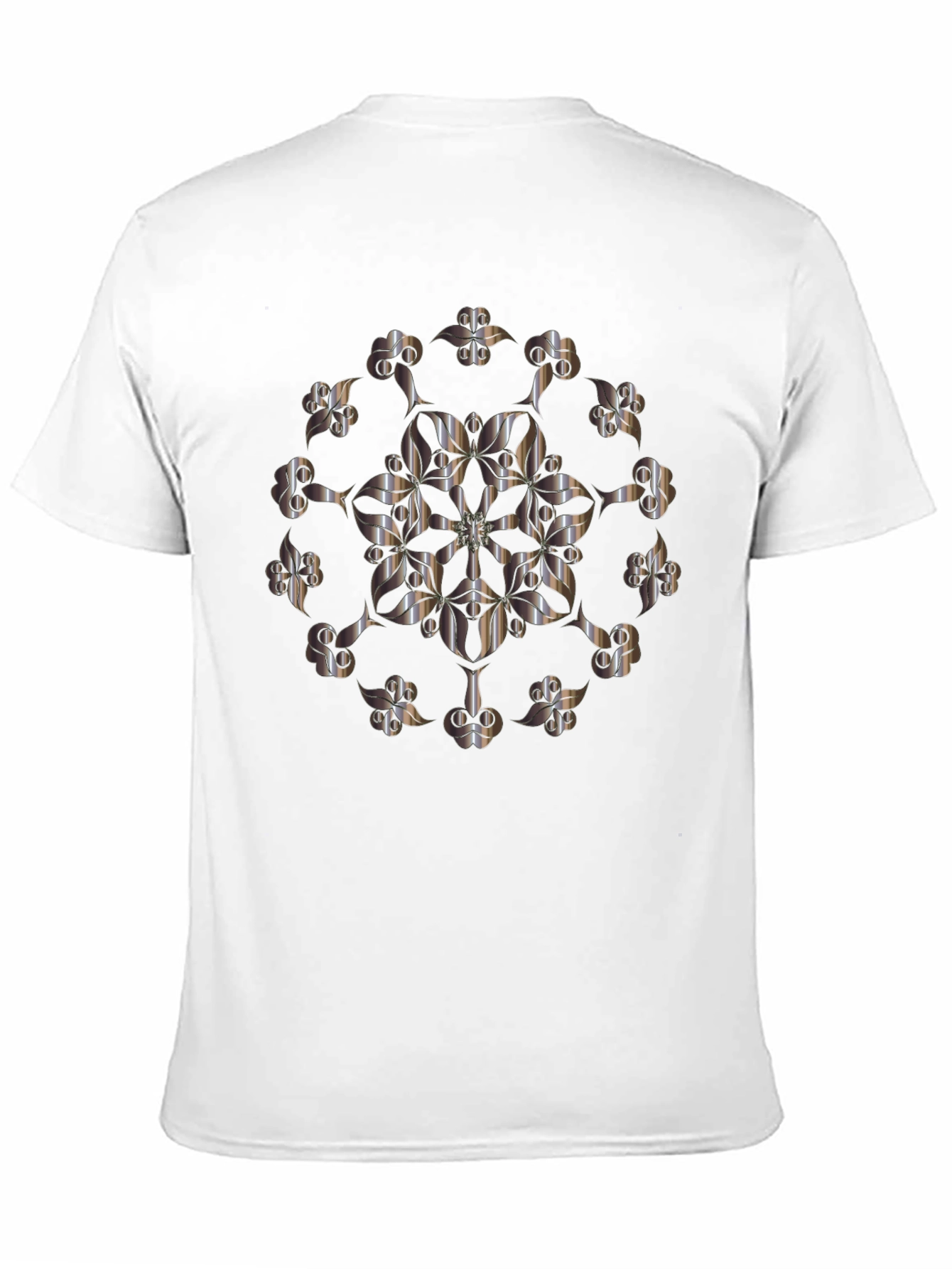 Abstract Floral Graphic Tee - Sleek Black T-Shirt