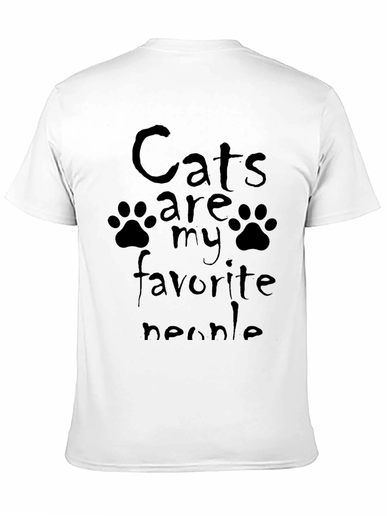 Cats Are My Favorite People Black T-Shirt