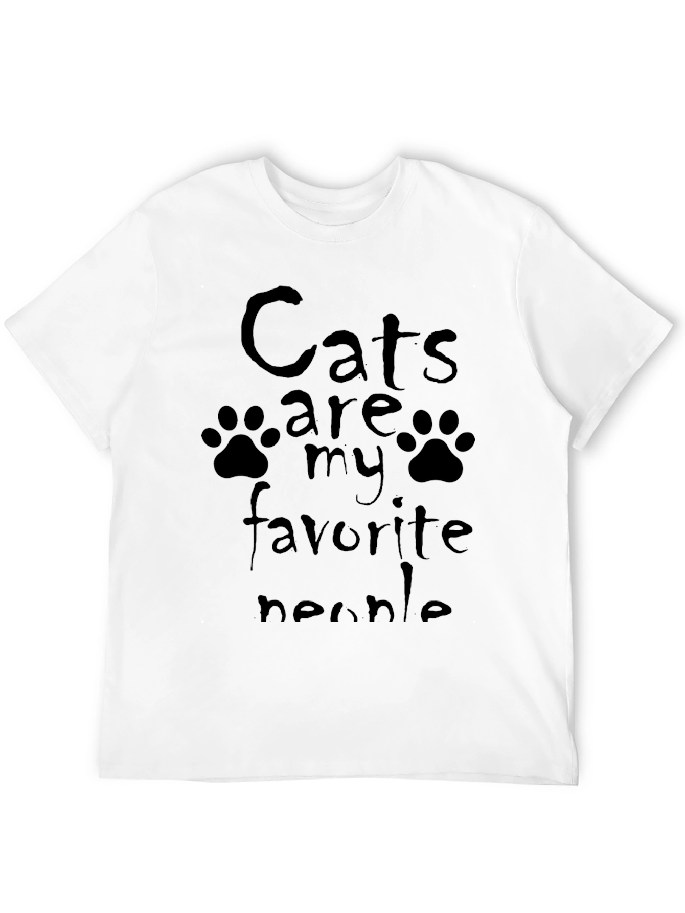 Cats Are My Favorite People Black T-Shirt