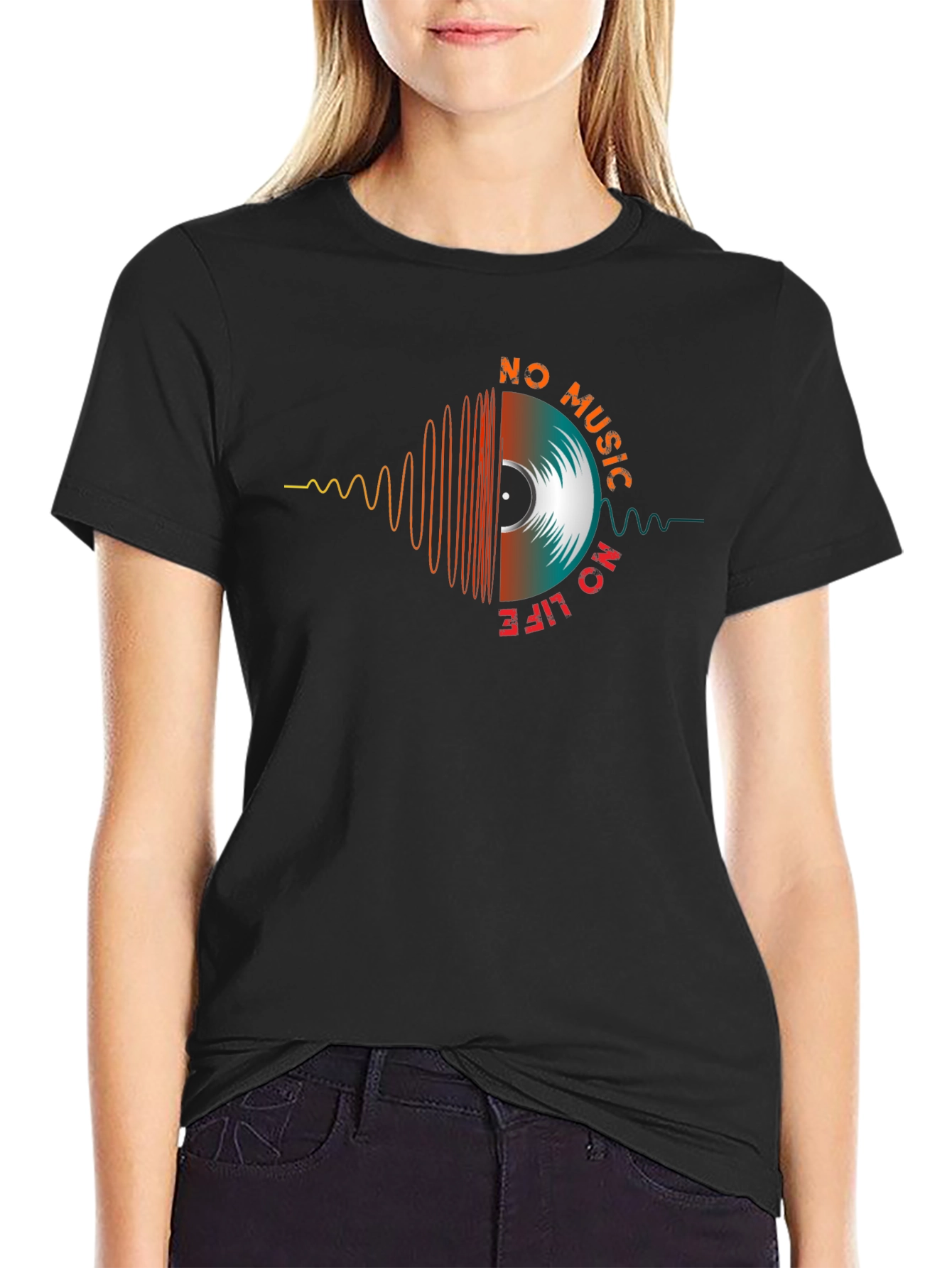 No Music No Life Graphic T-Shirt
