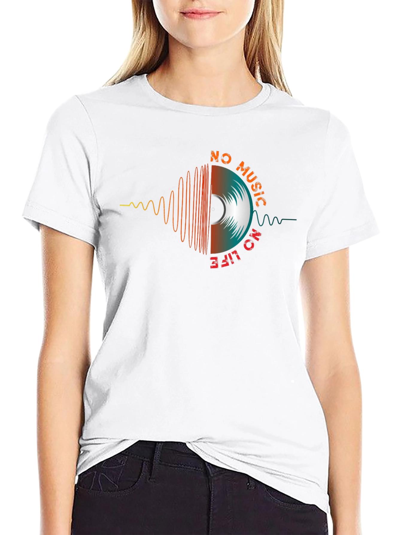 No Music No Life Graphic T-Shirt