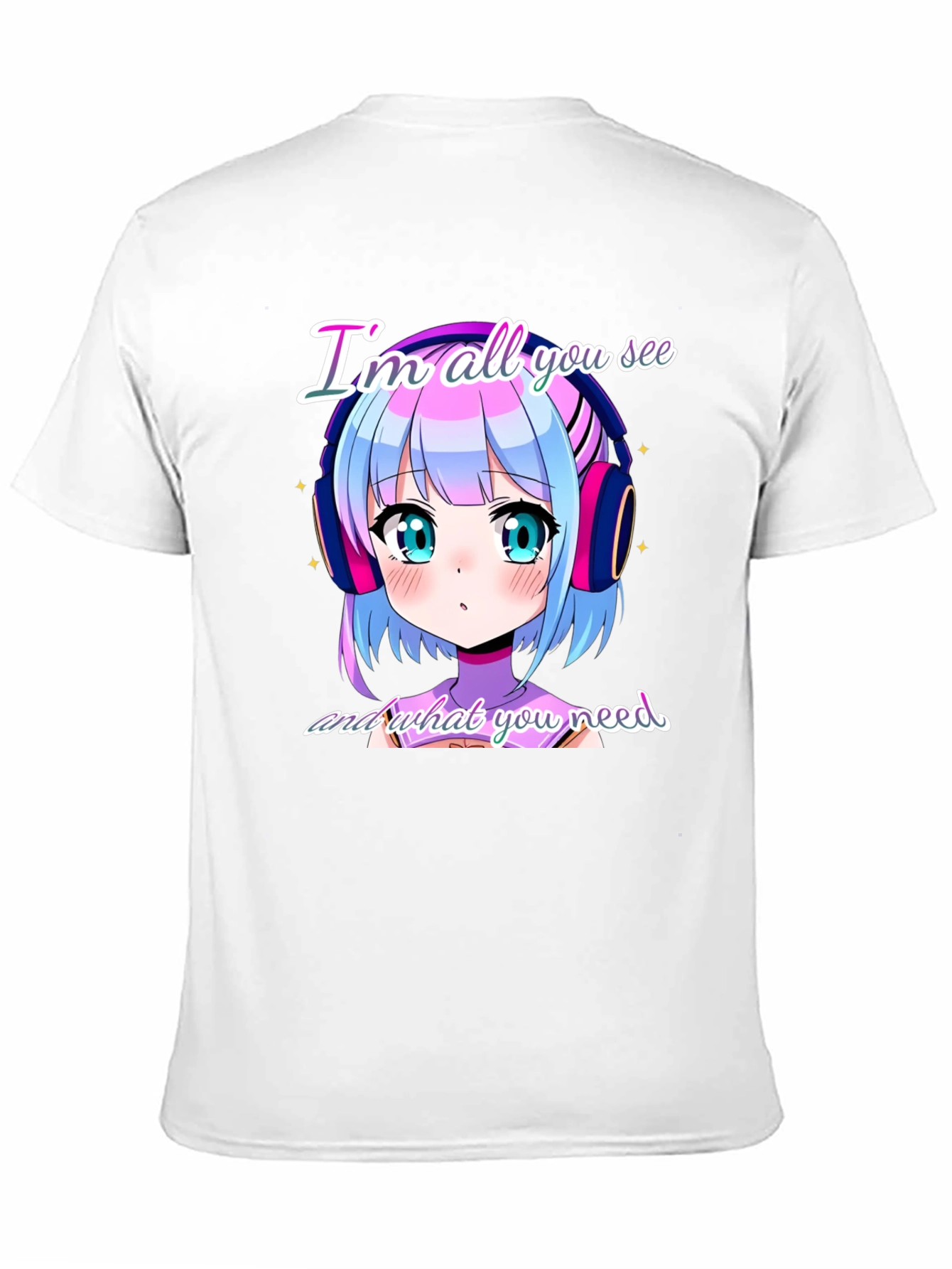 Anime Girl Black T-Shirt: Im All You See