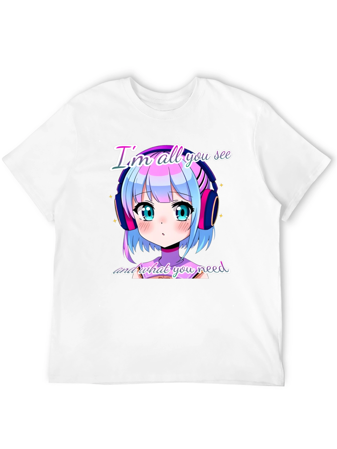 Anime Girl Black T-Shirt: Im All You See
