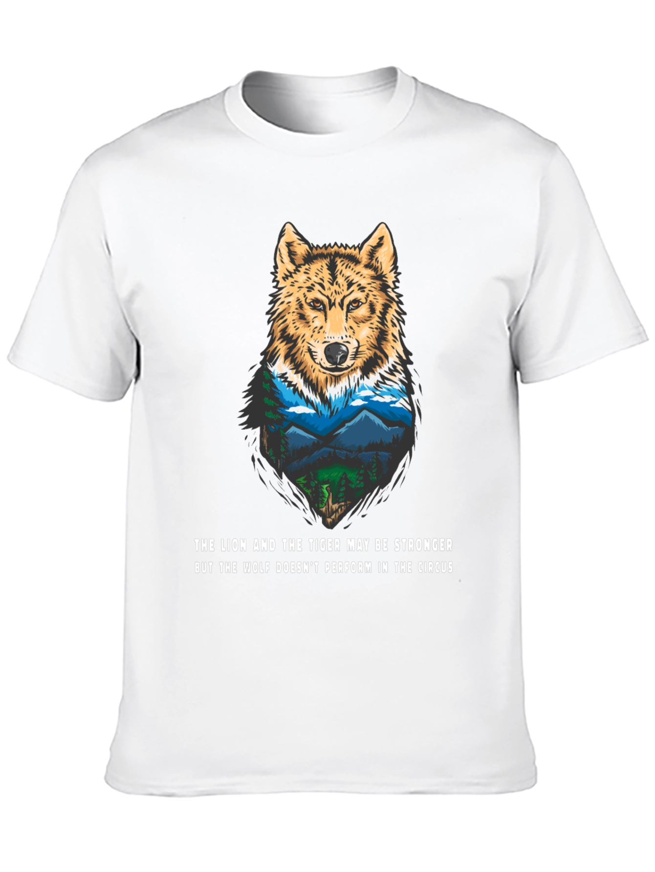 Wolf Nature Graphic Tee - Mens Black T-Shirt