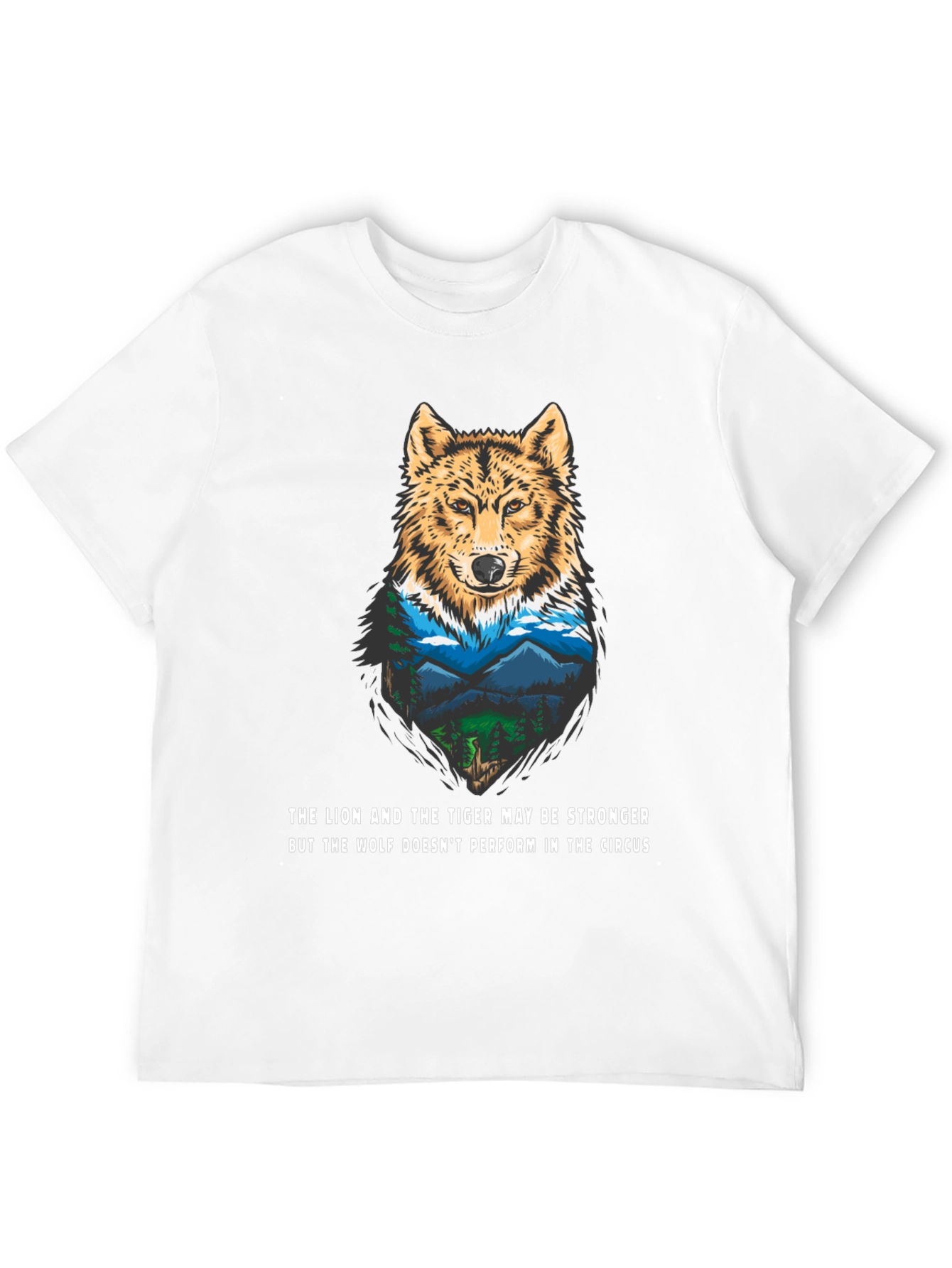 Wolf Nature Graphic Tee - Mens Black T-Shirt