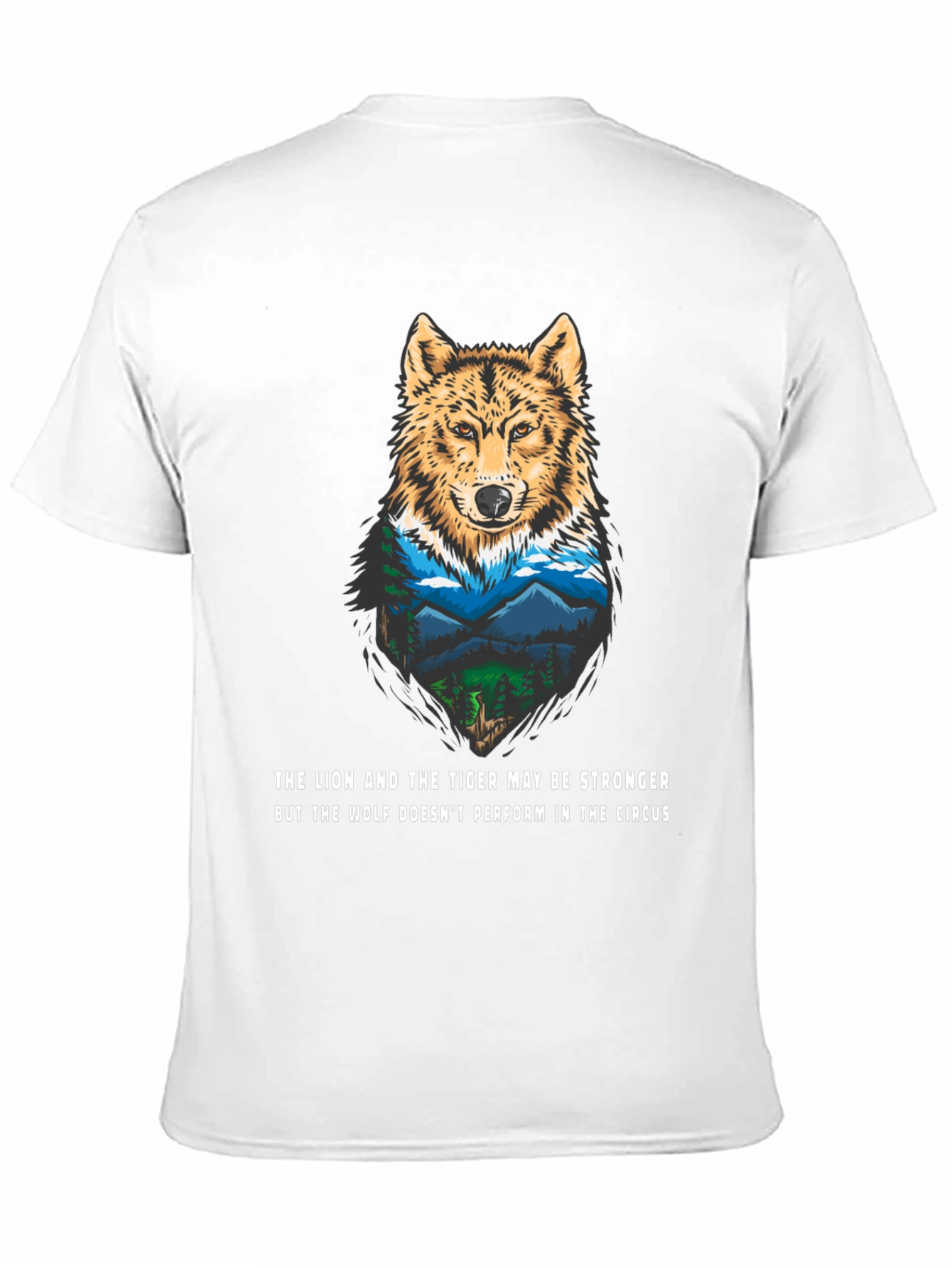 Wolf Nature Graphic Tee - Mens Black T-Shirt