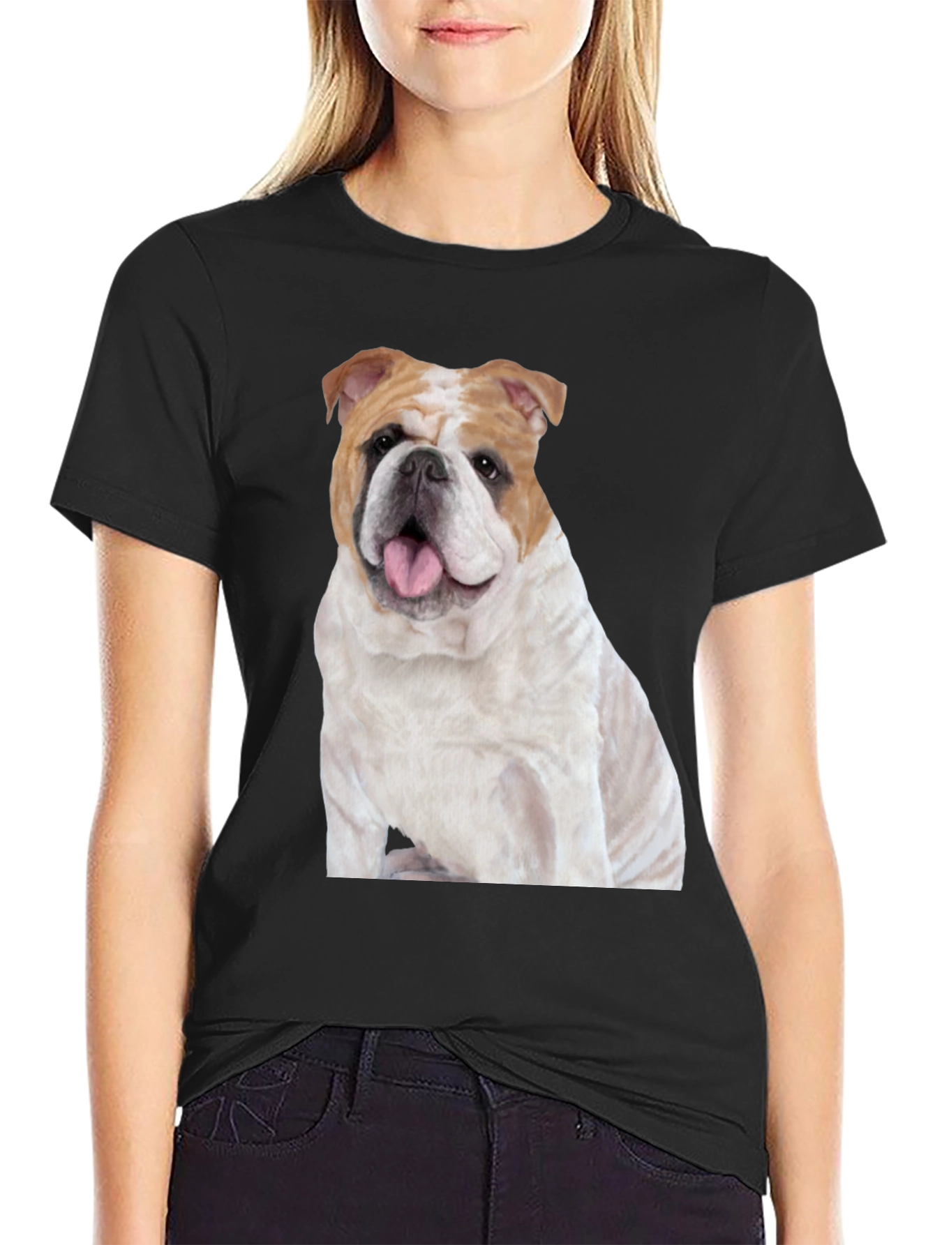 Bulldog Graphic T-Shirt - Mens Black Tee