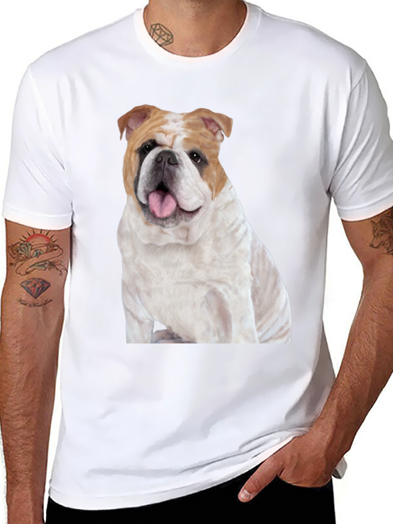 Bulldog Graphic T-Shirt - Mens Black Tee