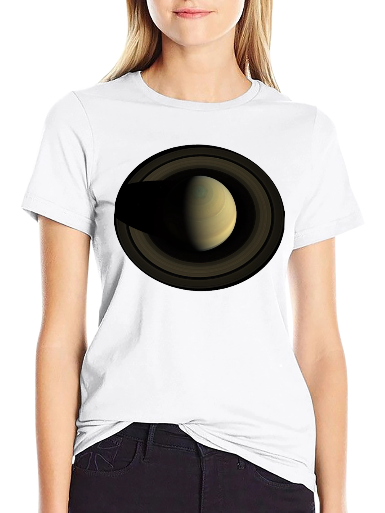 Saturn Graphic Tee - Space Planet Design