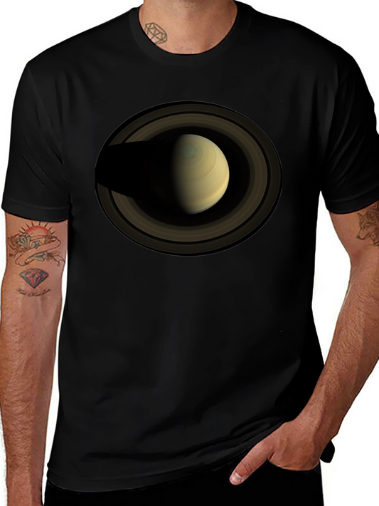 Saturn Graphic Tee - Space Planet Design