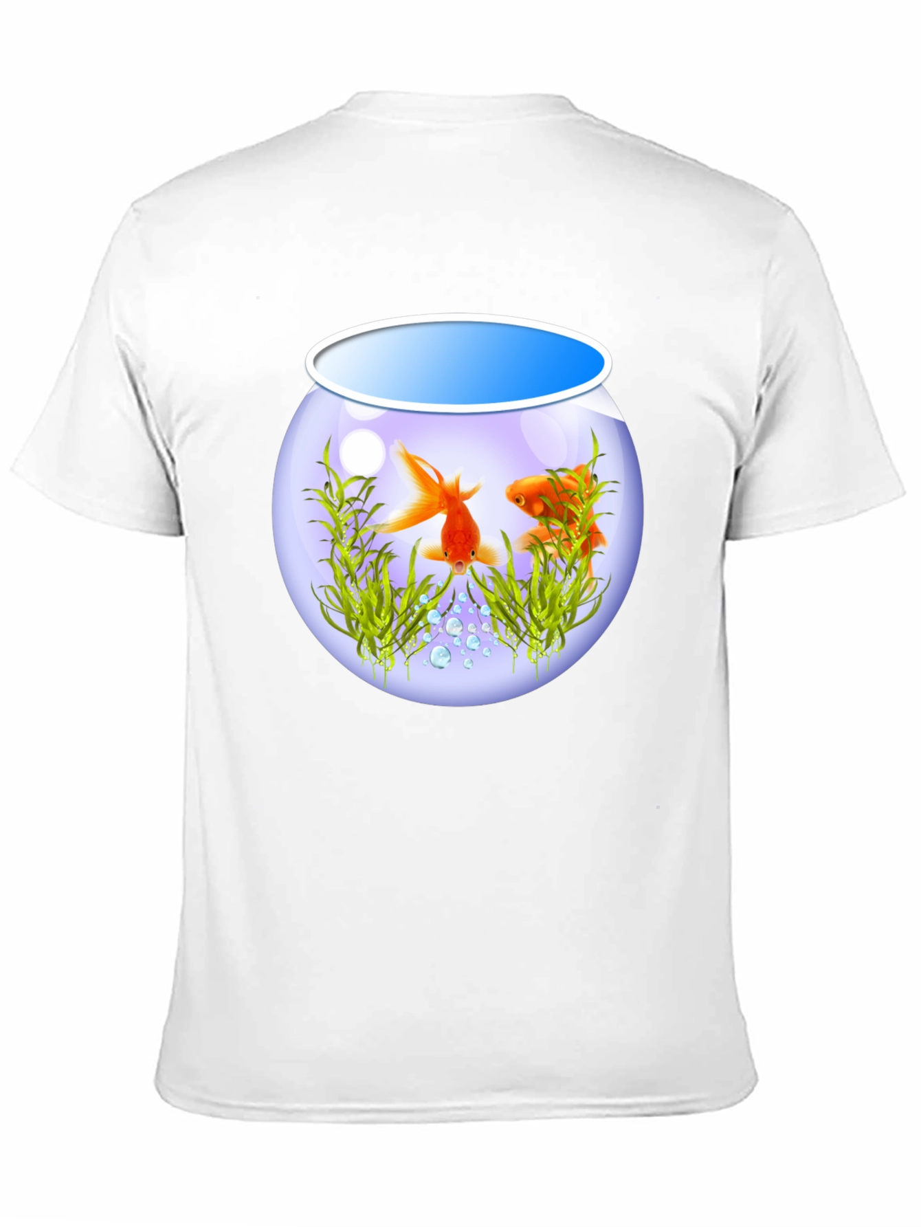 Goldfish Bowl Graphic Tee - Black Cotton T-Shirt