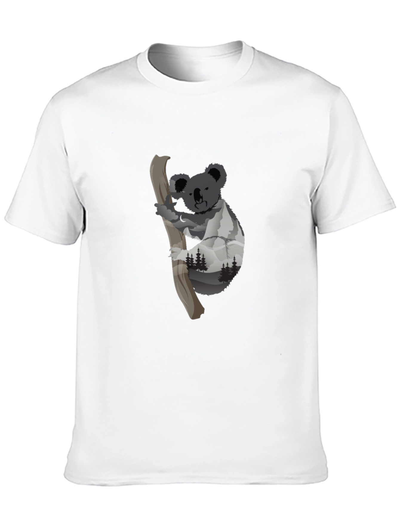 Koala Mountainscape Graphic Tee - Black