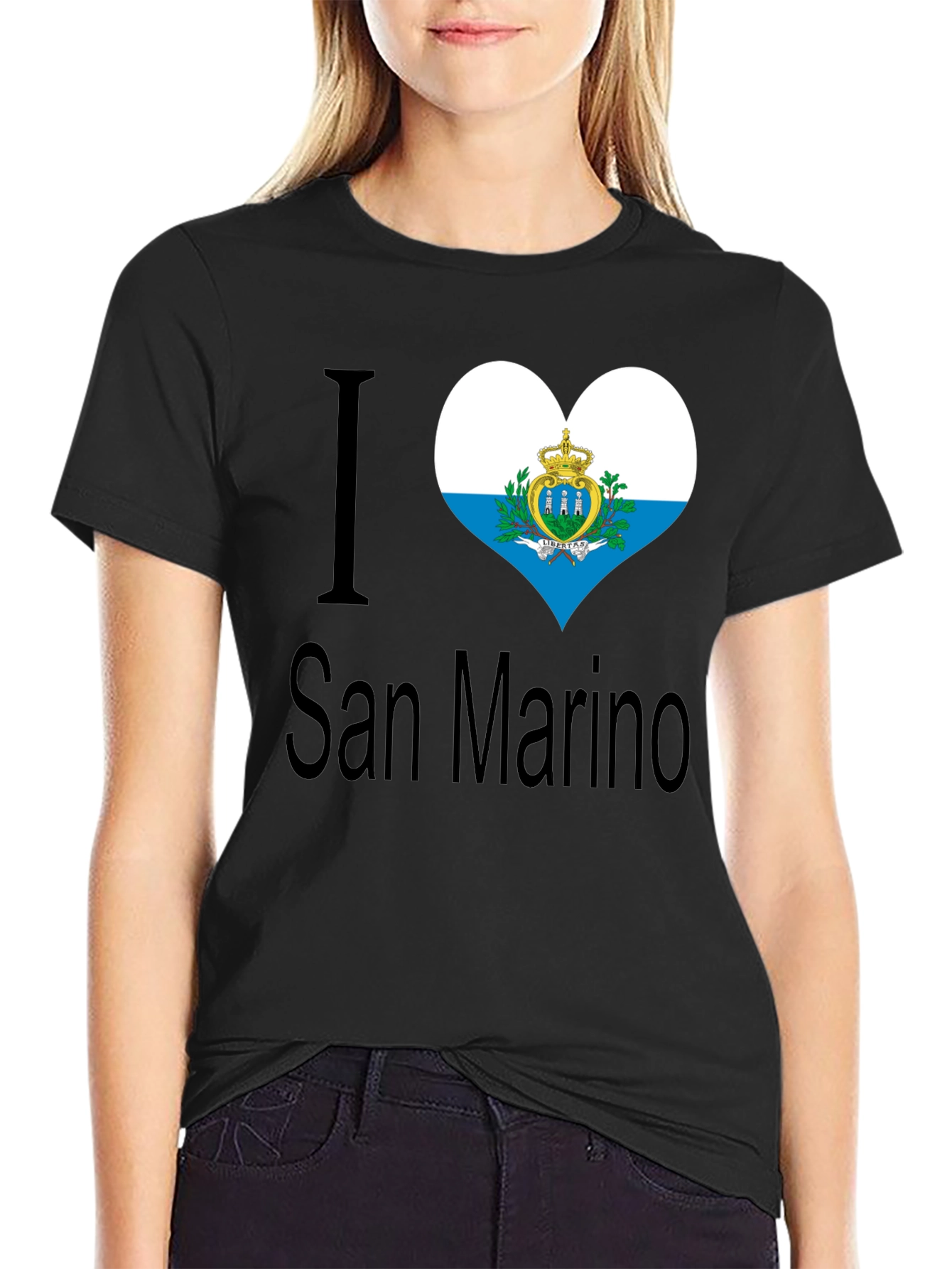 I Love San Marino Flag Heart T-Shirt