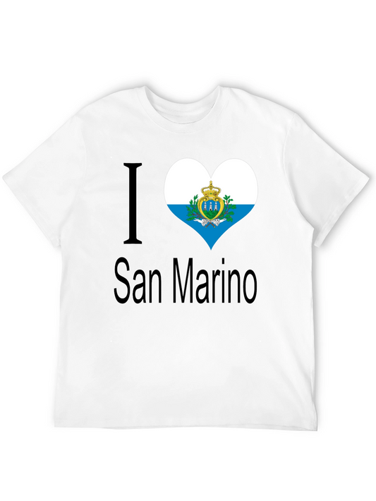 I Love San Marino Flag Heart T-Shirt