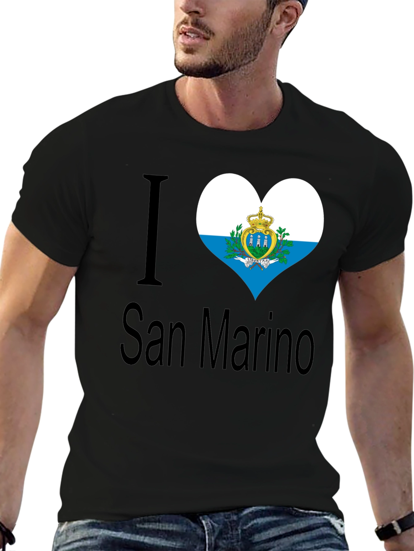 I Love San Marino Flag Heart T-Shirt