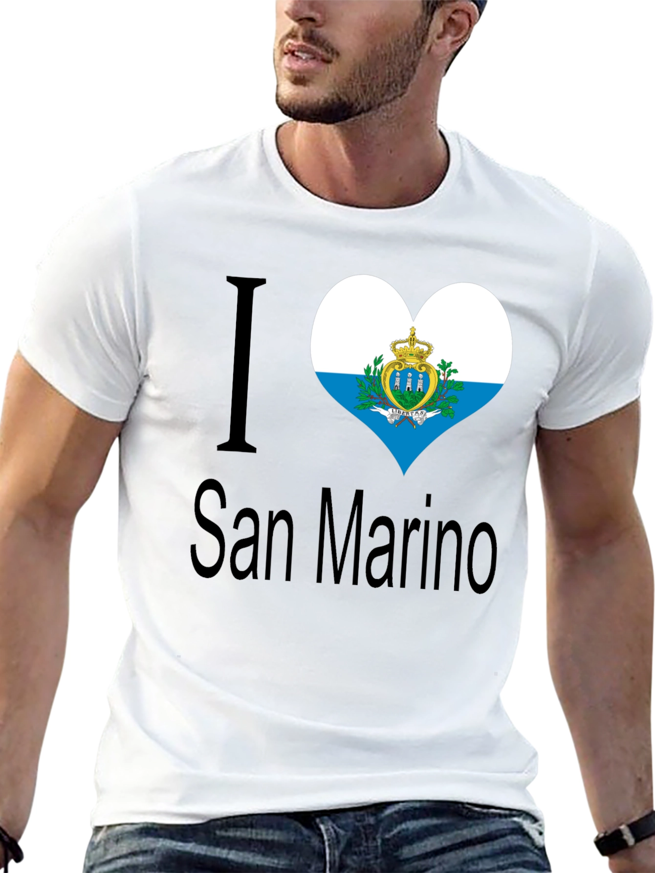 I Love San Marino Flag Heart T-Shirt