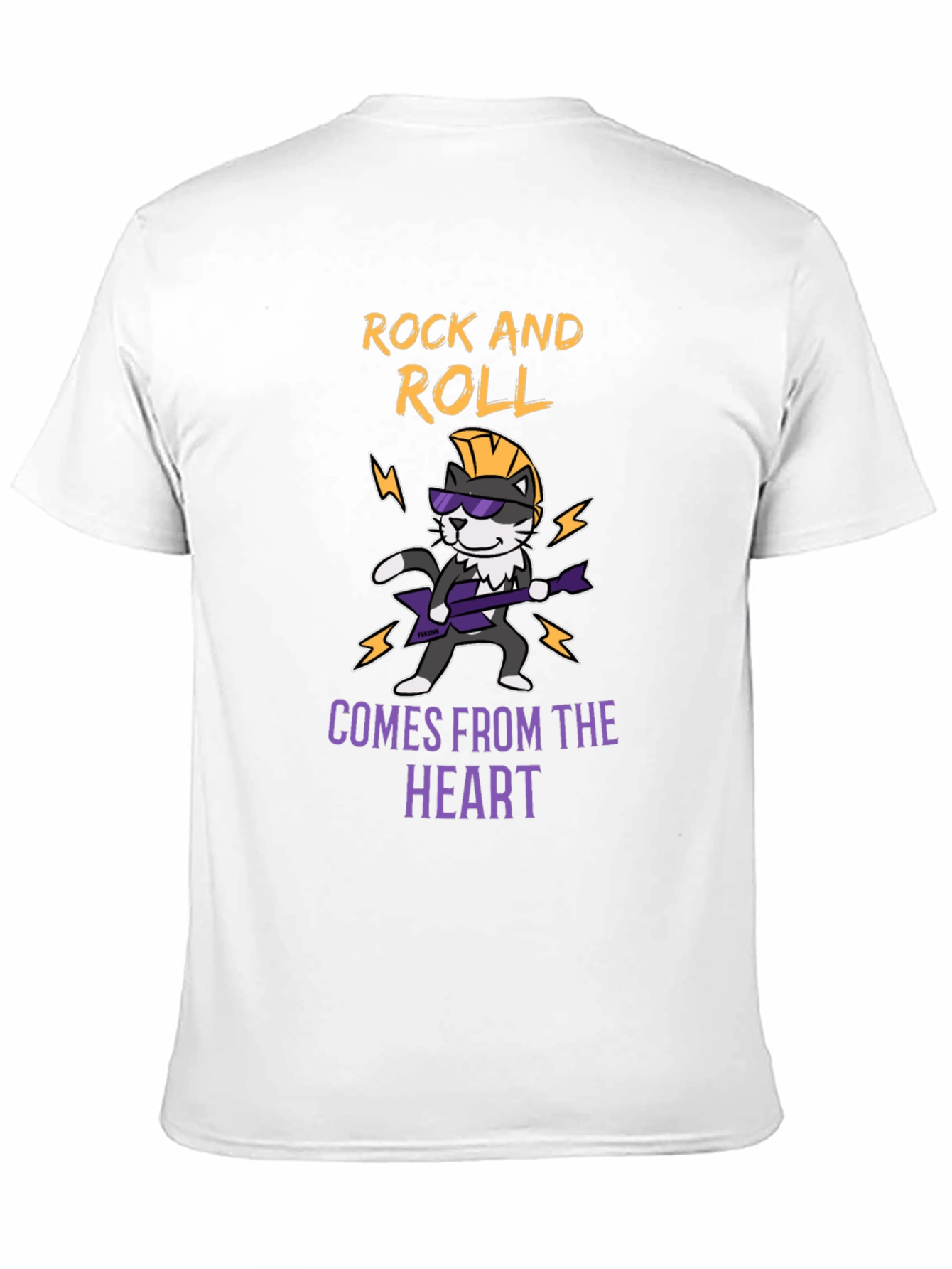 Rock and Roll Cat T-Shirt - Music Lover Tee