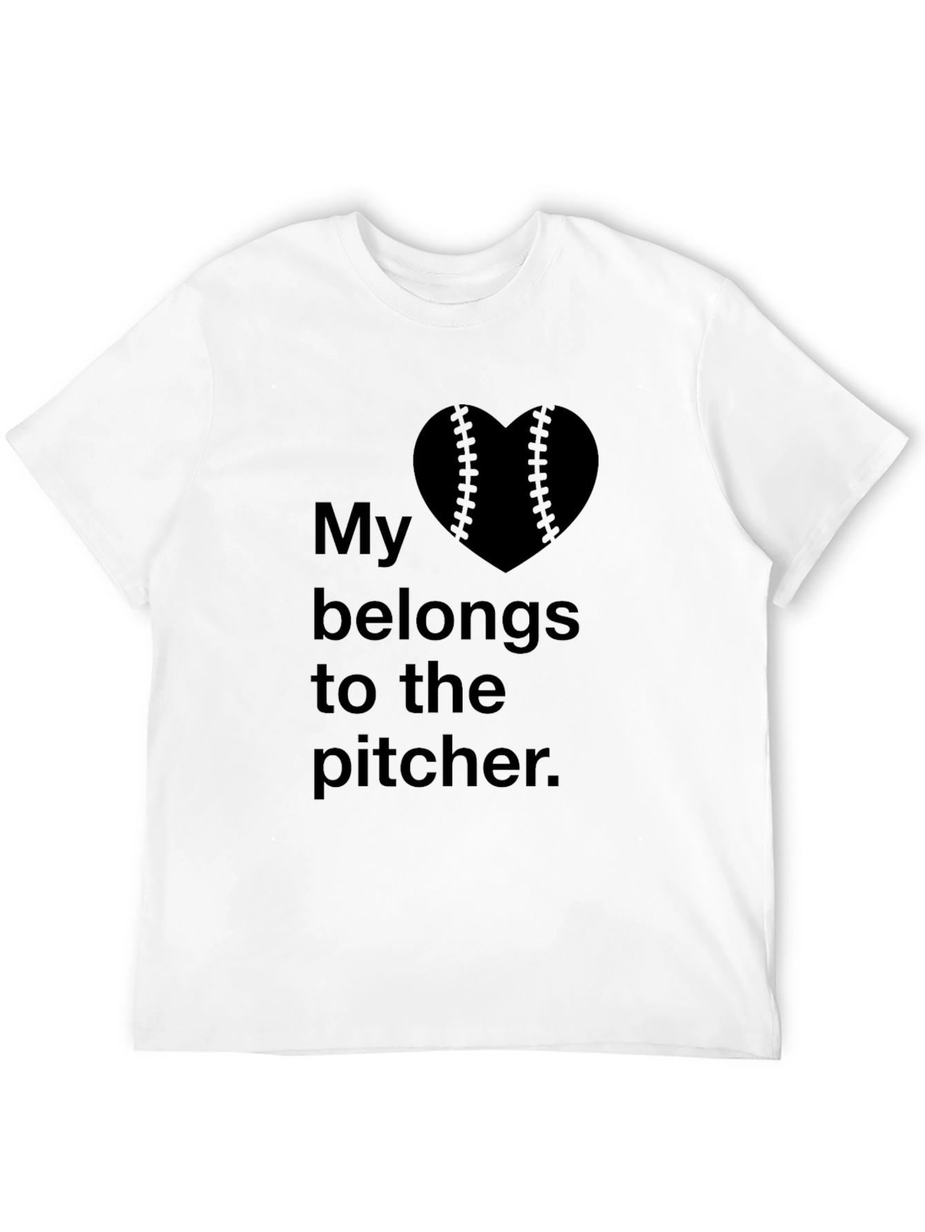 My Heart Belongs to the Pitcher T-Shirt